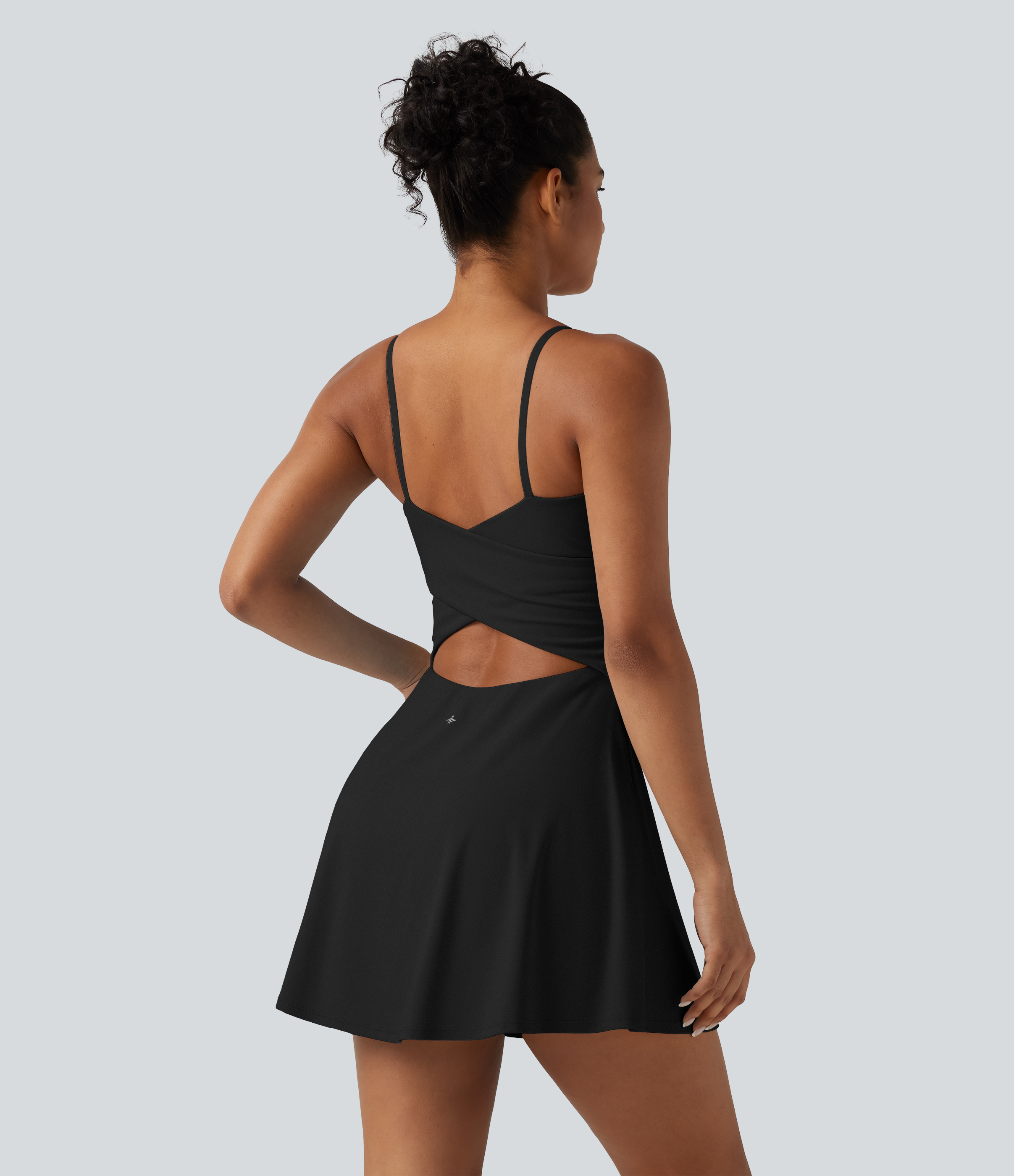 SoftlyZero™ Airy Built-in Bra 2-in-1 InstantCool Mini Yoga Active Dress with Pockets-Easy Peezy Edition