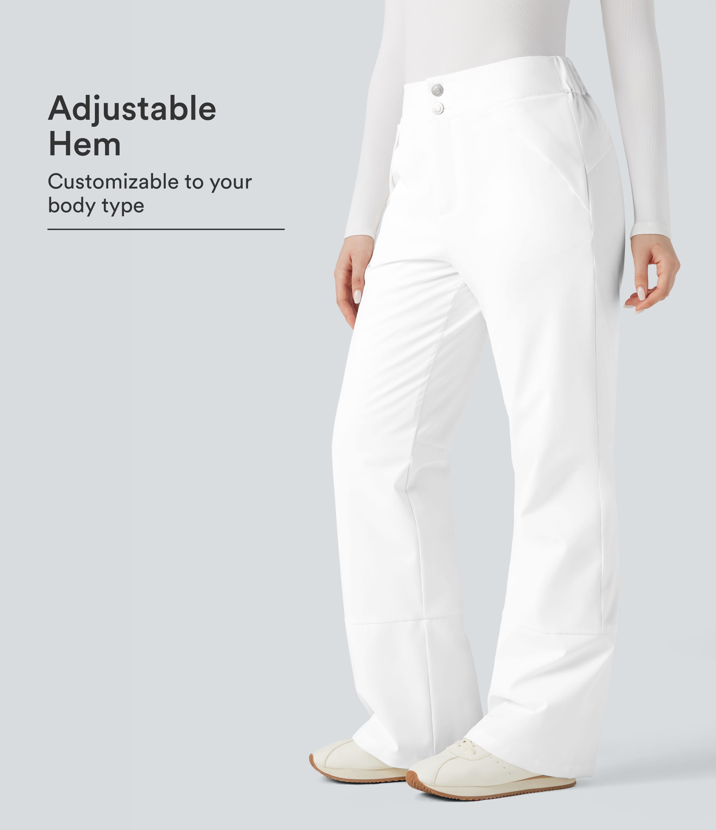 High Waisted Warming Hiking Bootcut Pants with Pockets
