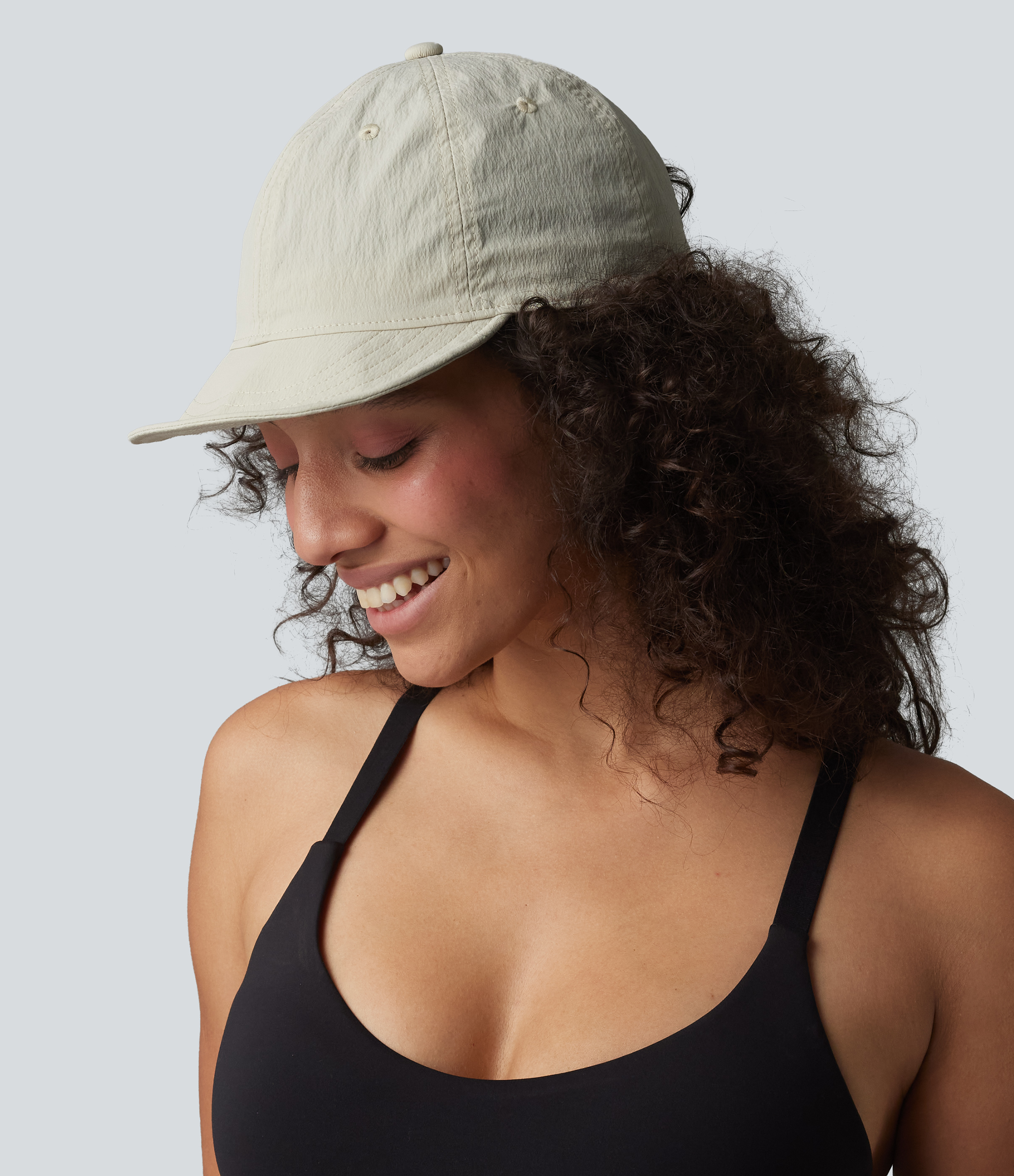 Khaki Halara Embroidery Logo Baseball Cap / 2