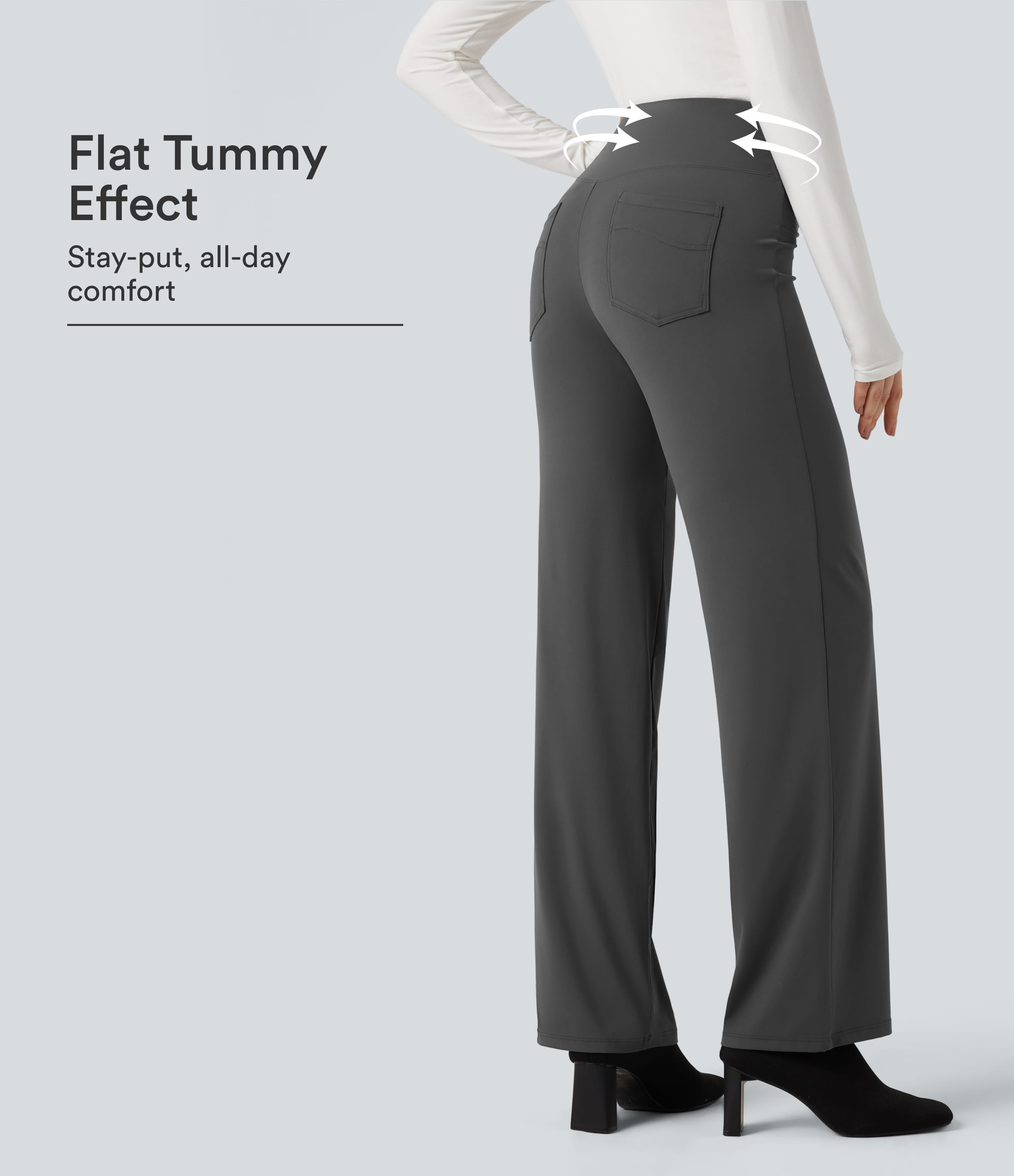 Halara UltraSculpt™ High Waisted Tummy Control Straight Leg Work Pants with Pockets