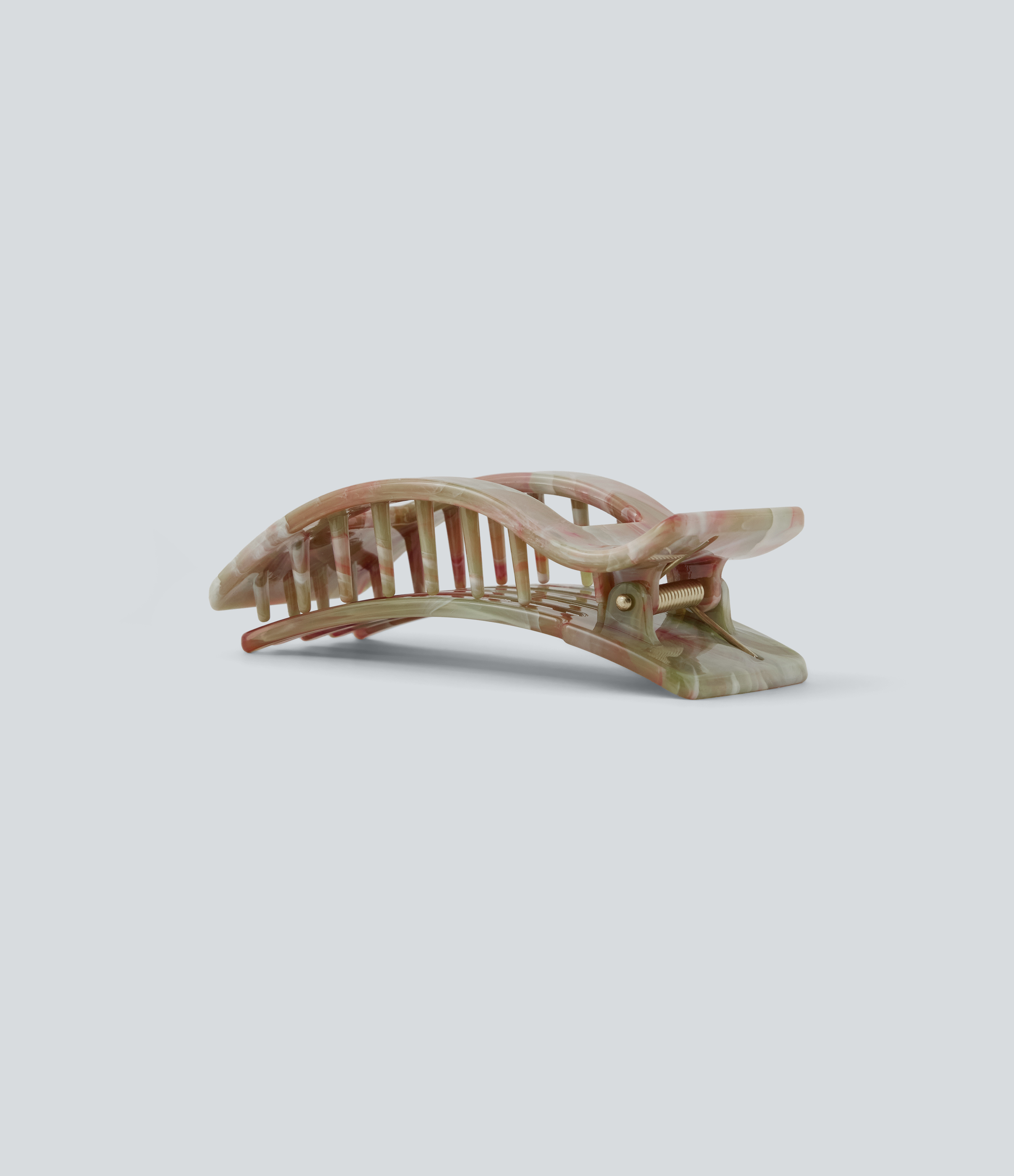 Marble-Patterned Flat Hair Clip