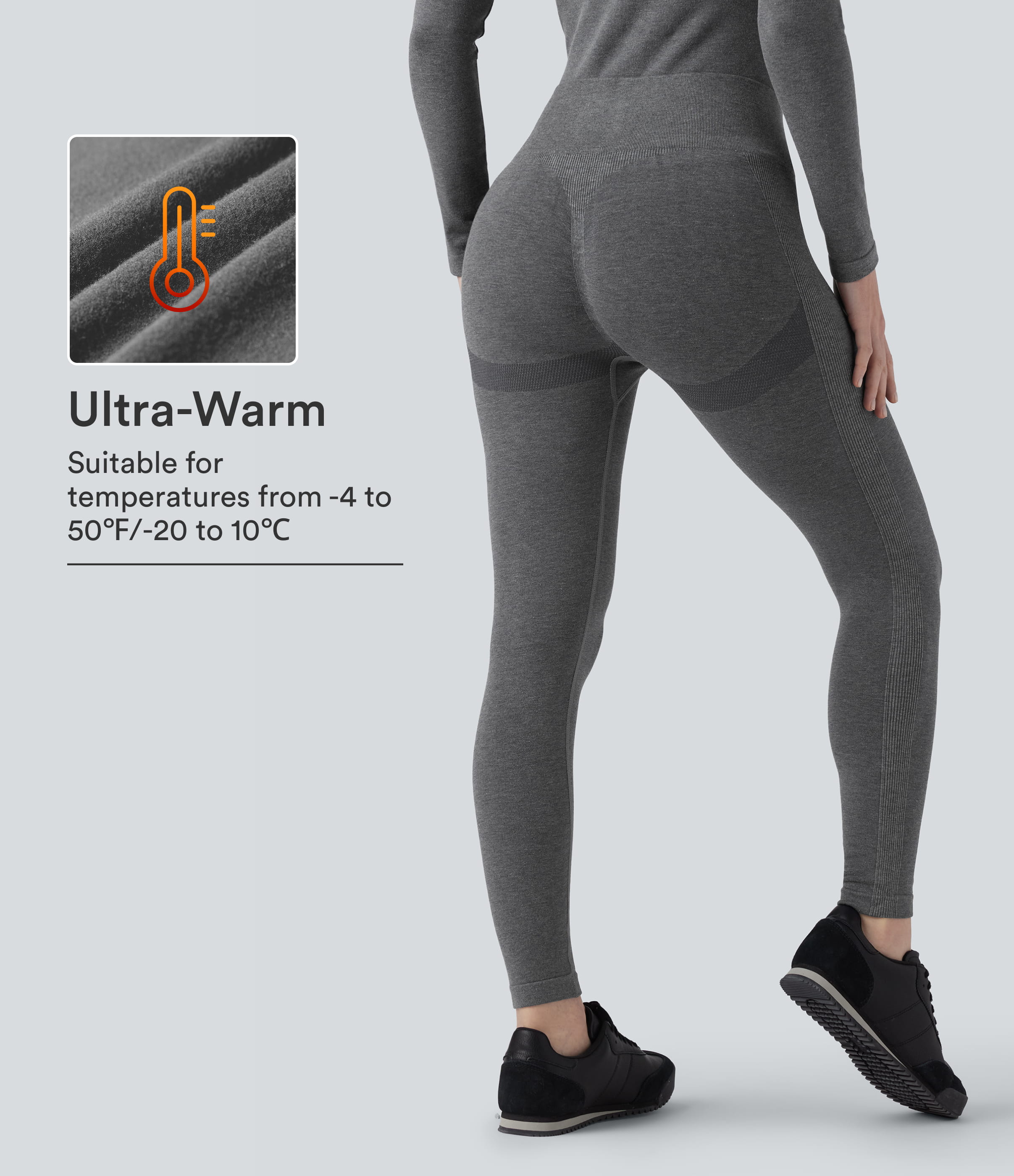 OneForm Seamless Flow High Waisted 7/8 Casual Warming Leggings