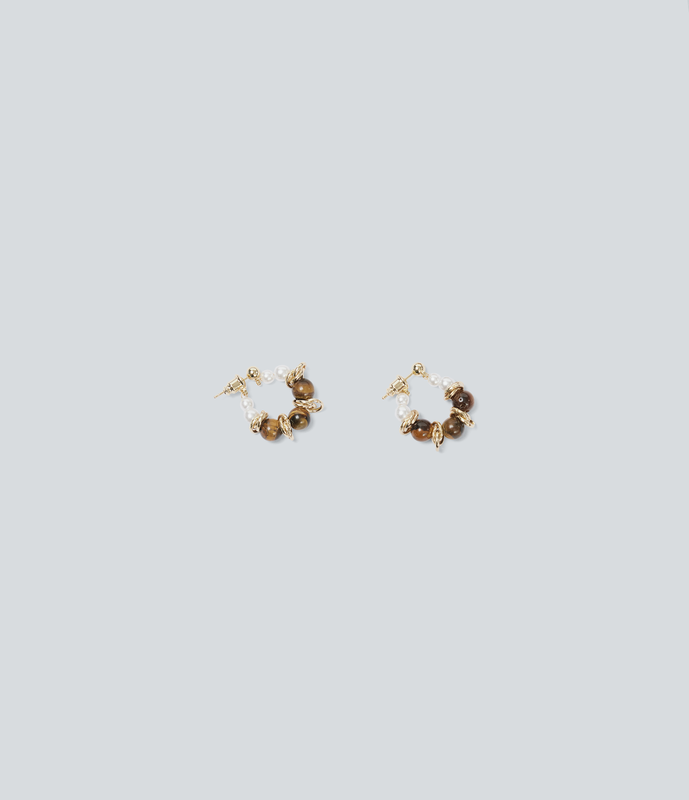 Boucles d'oreilles créoles perlées