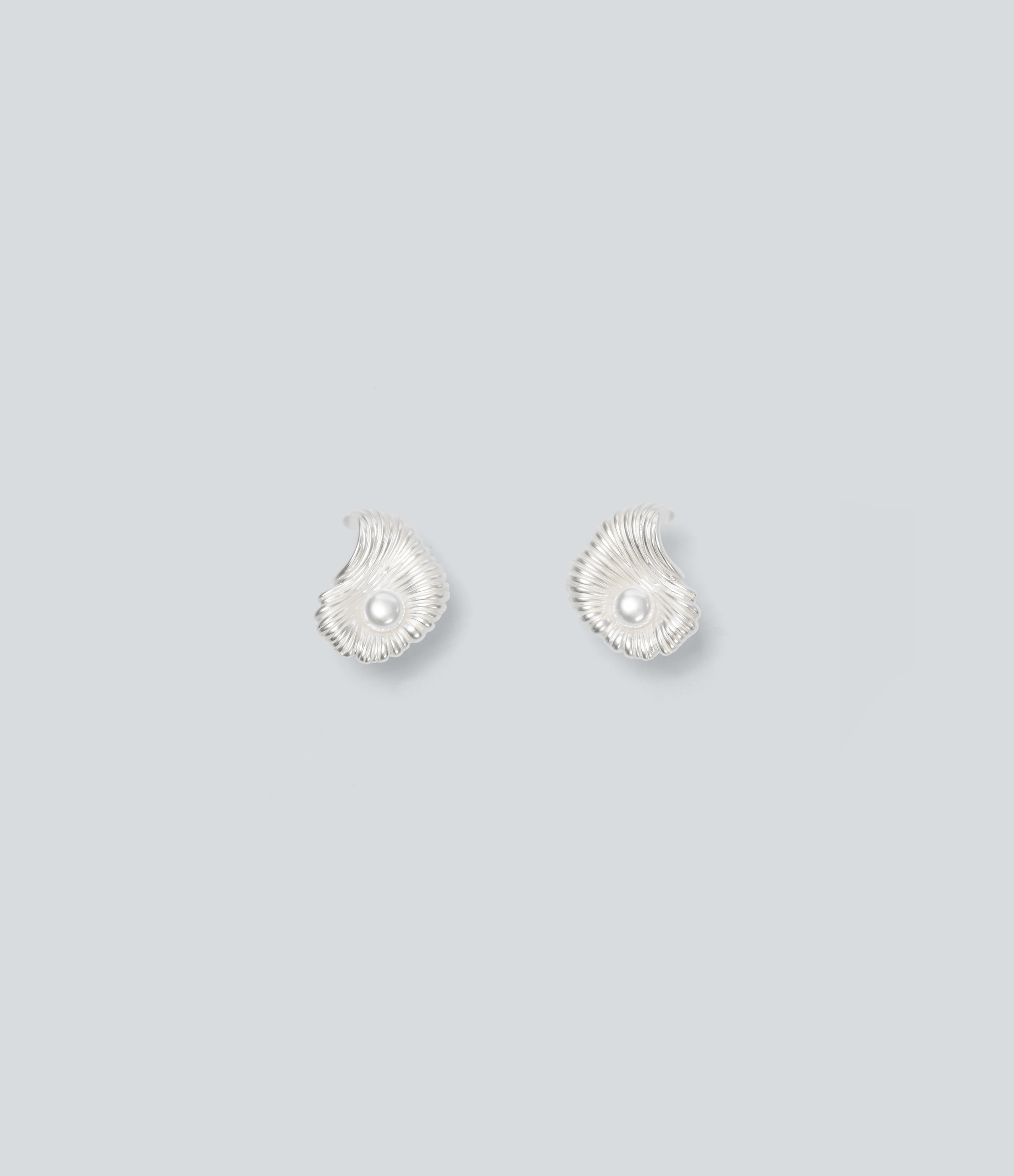 Shell-Shaped Faux Pearl Earrings