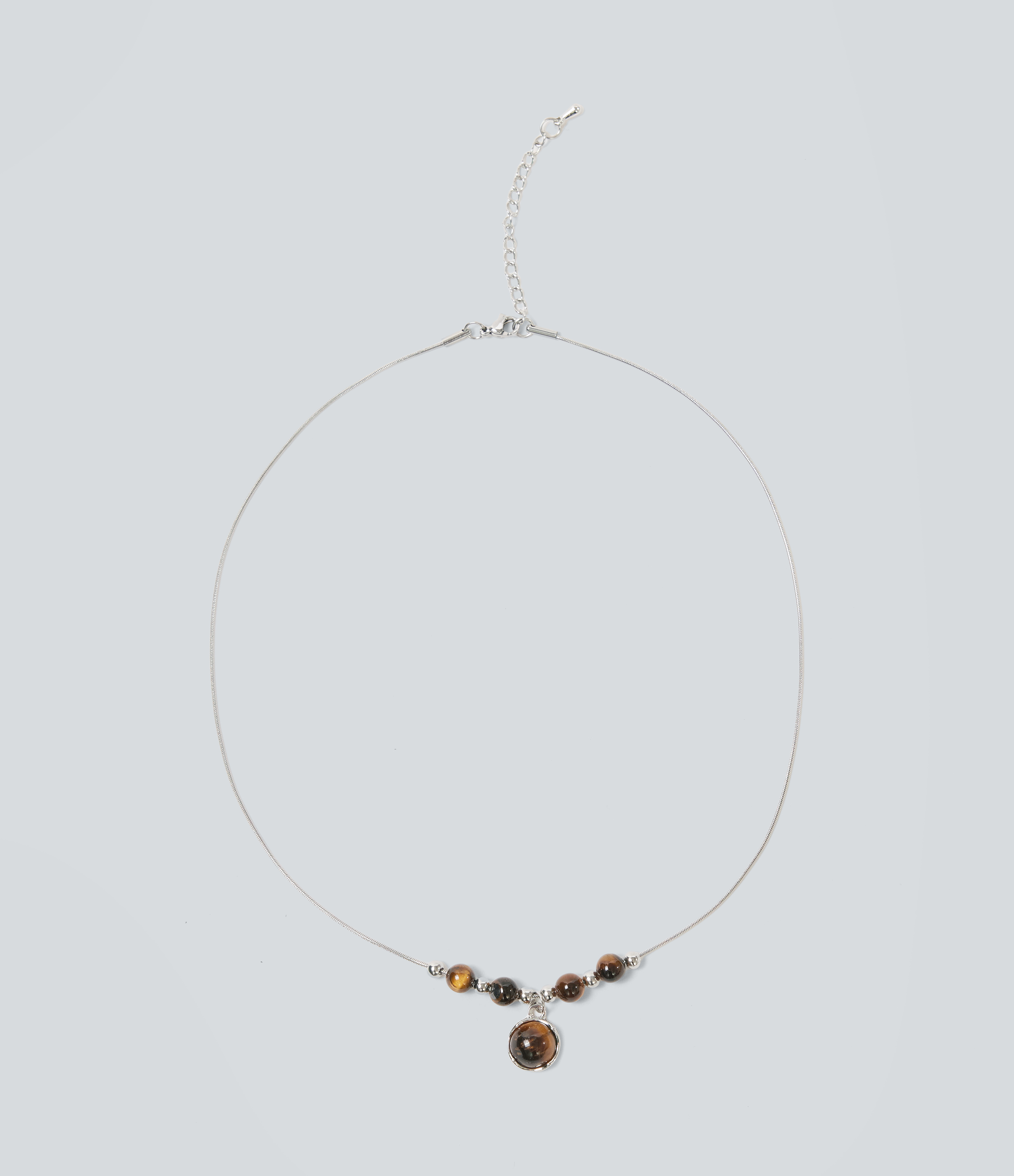 Collier style vacances à pendentif perlé en alliage