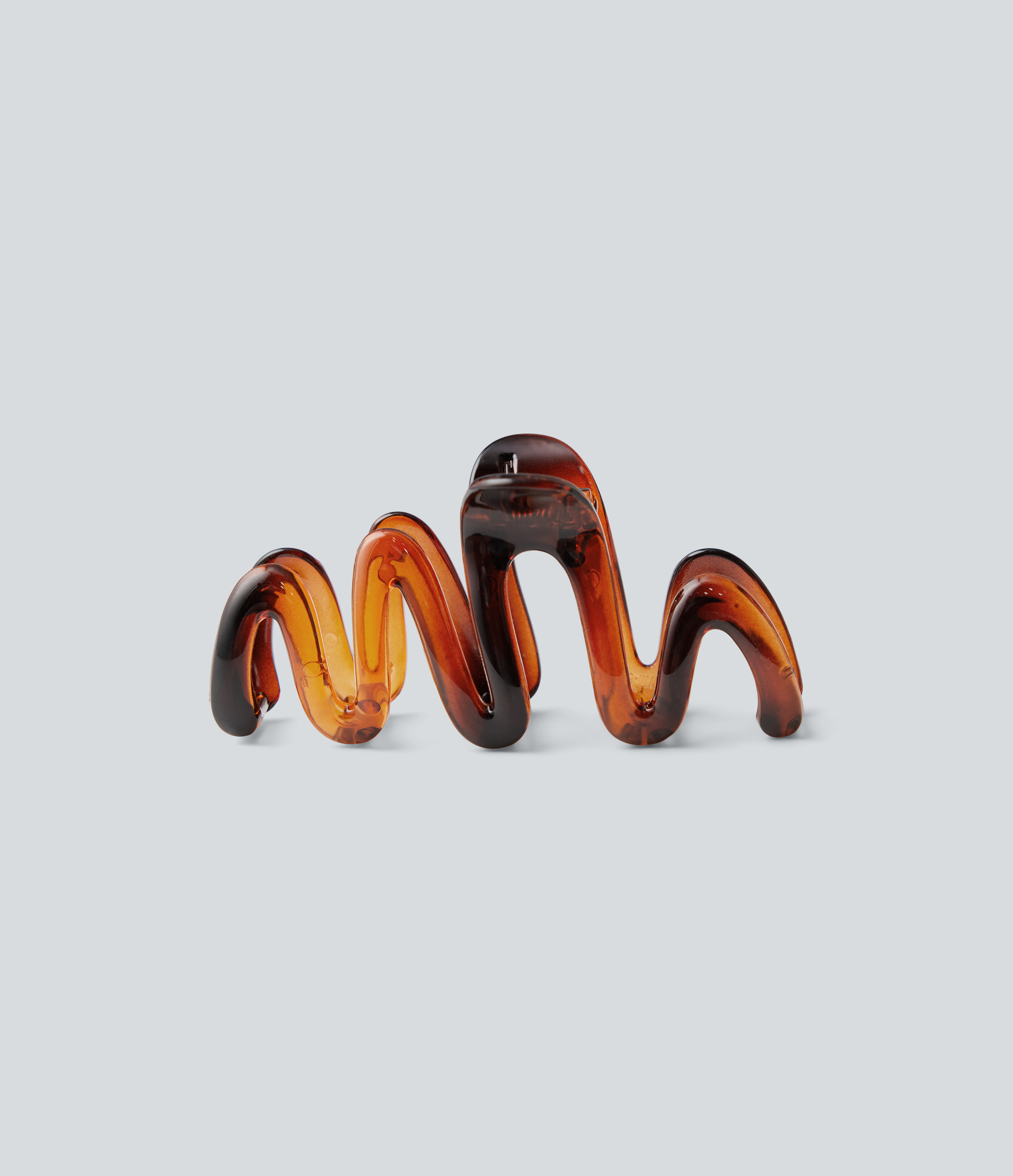 Brown Wave-Shaped Hair Claw / 2