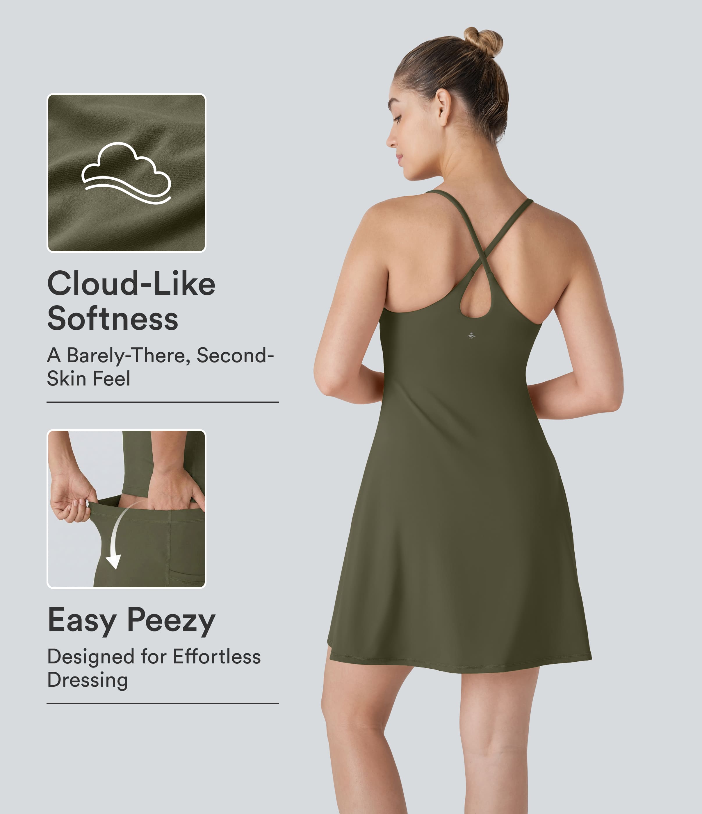 Softlyzero™ Plush Backless Active Dress-Longer Length-Easy Peezy Edition