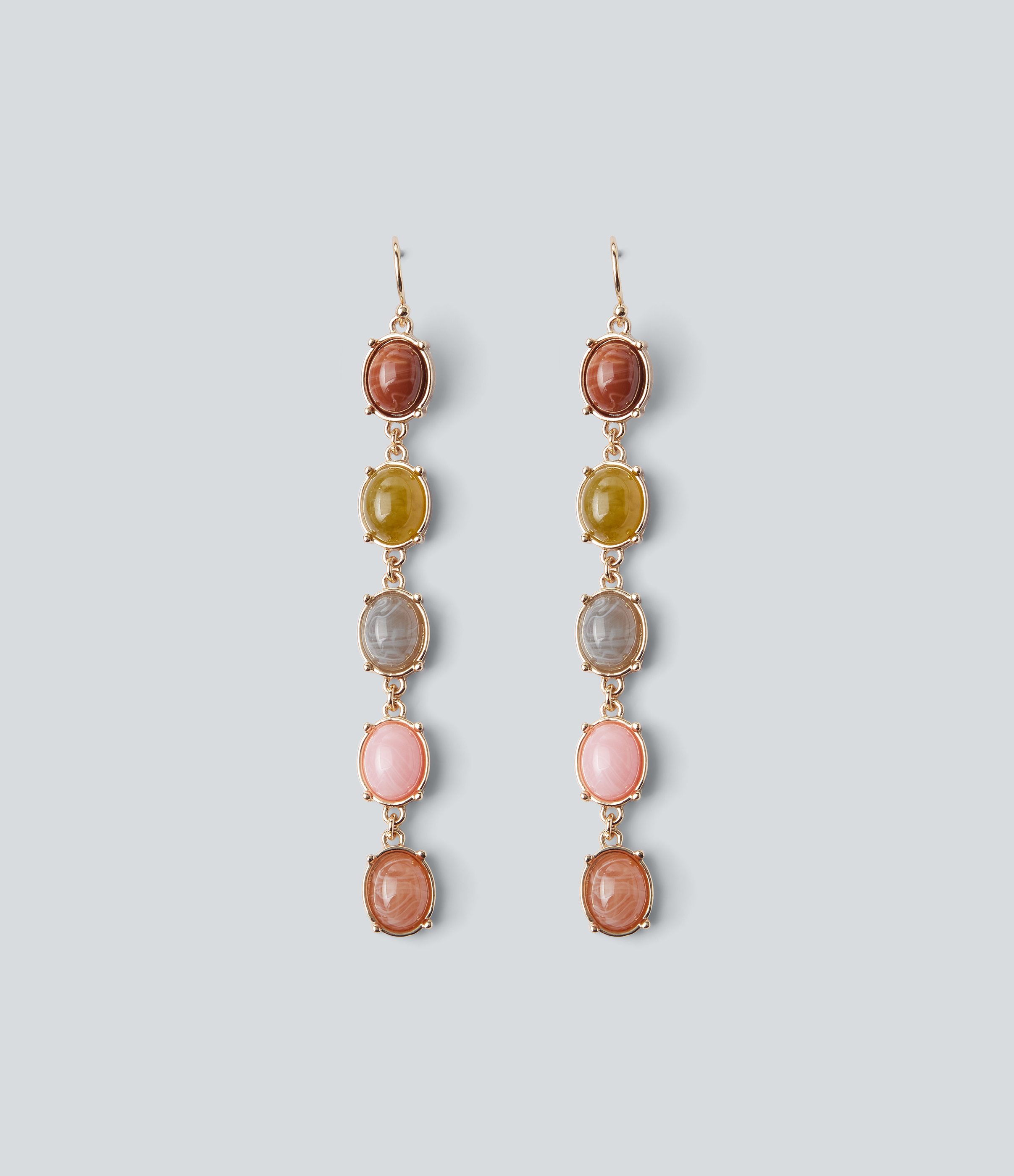Colorful Stone Drop Earrings