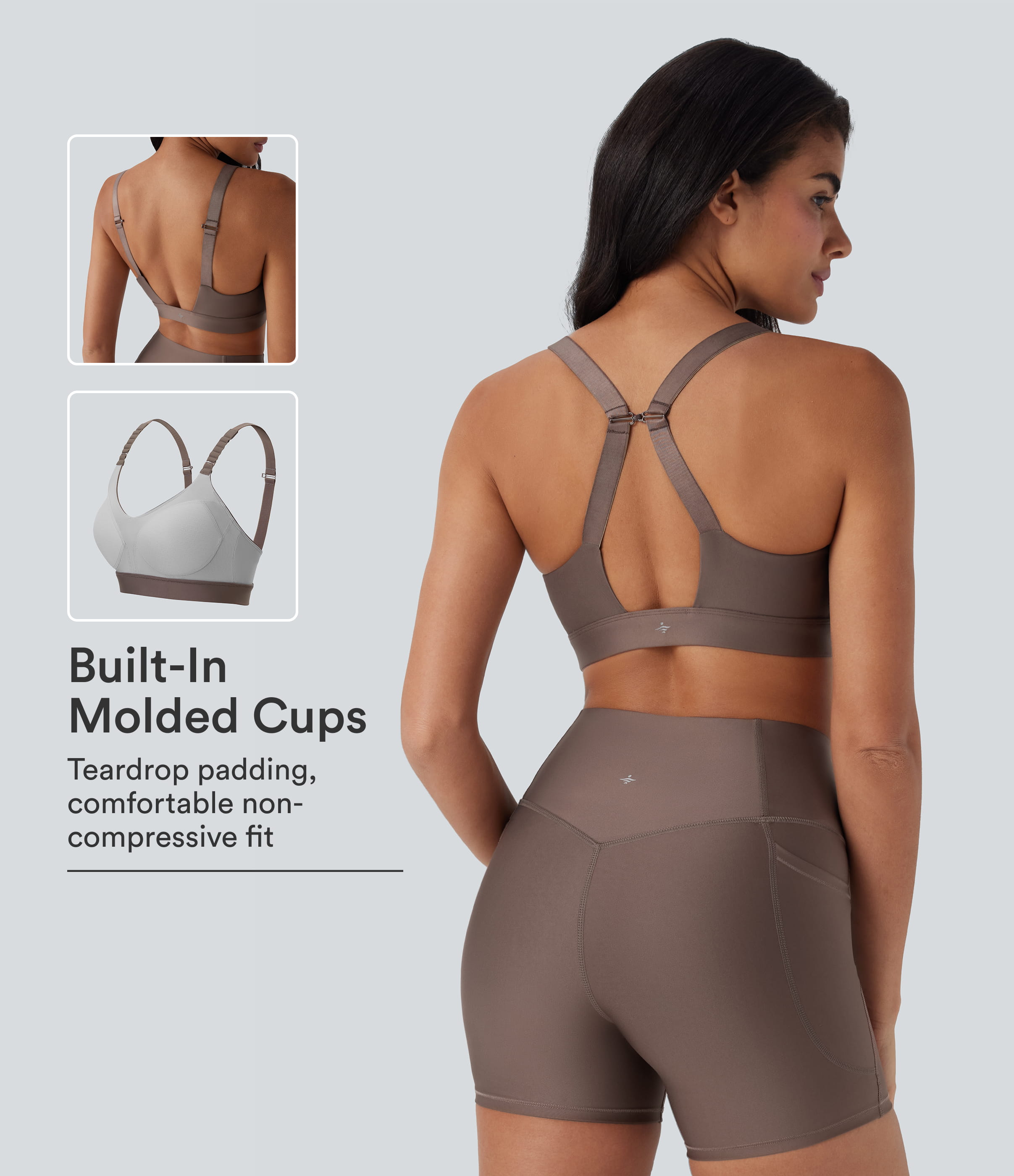 Top para correr Sheen de soporte medio