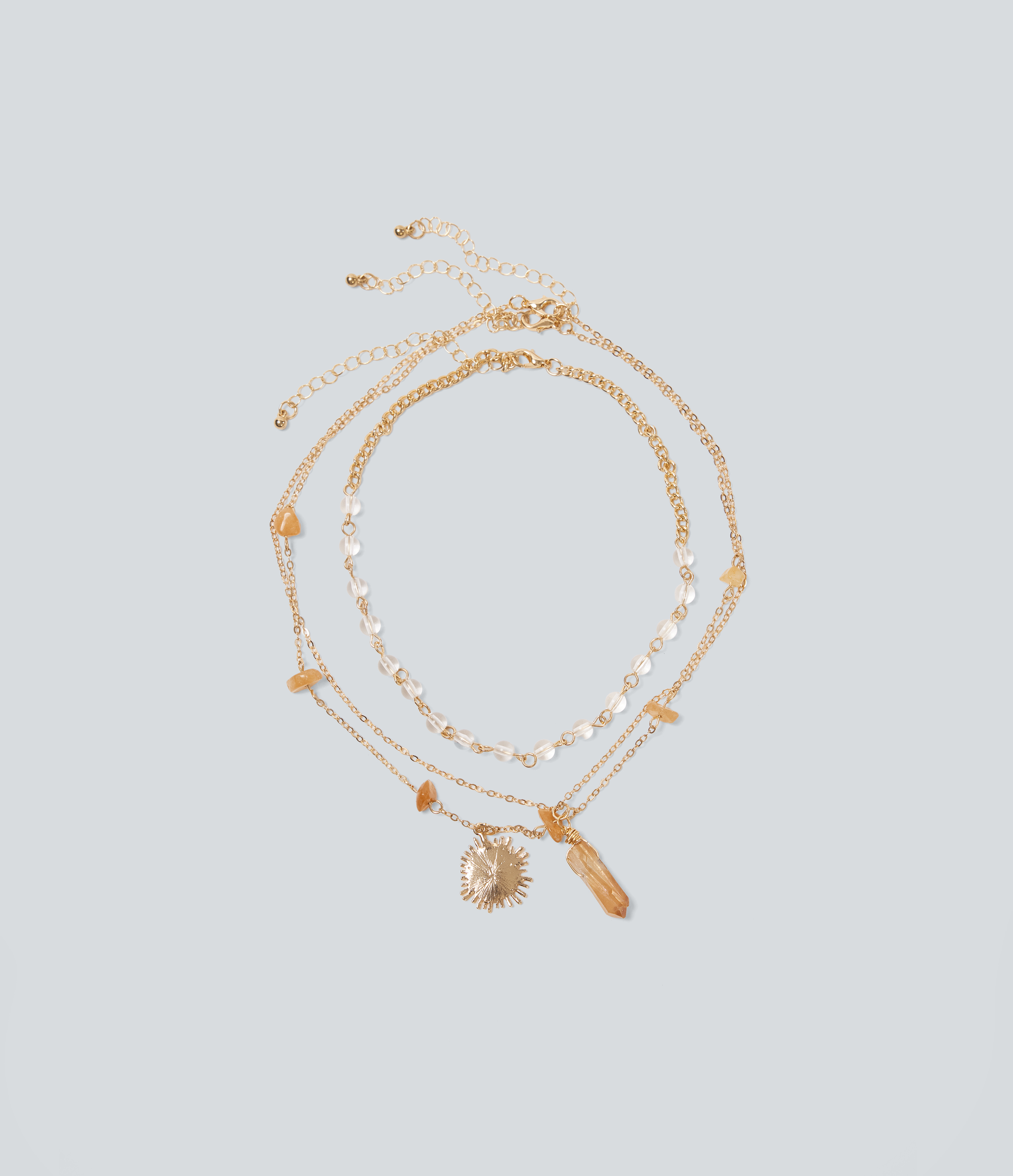 Beaded Chain Necklace Set