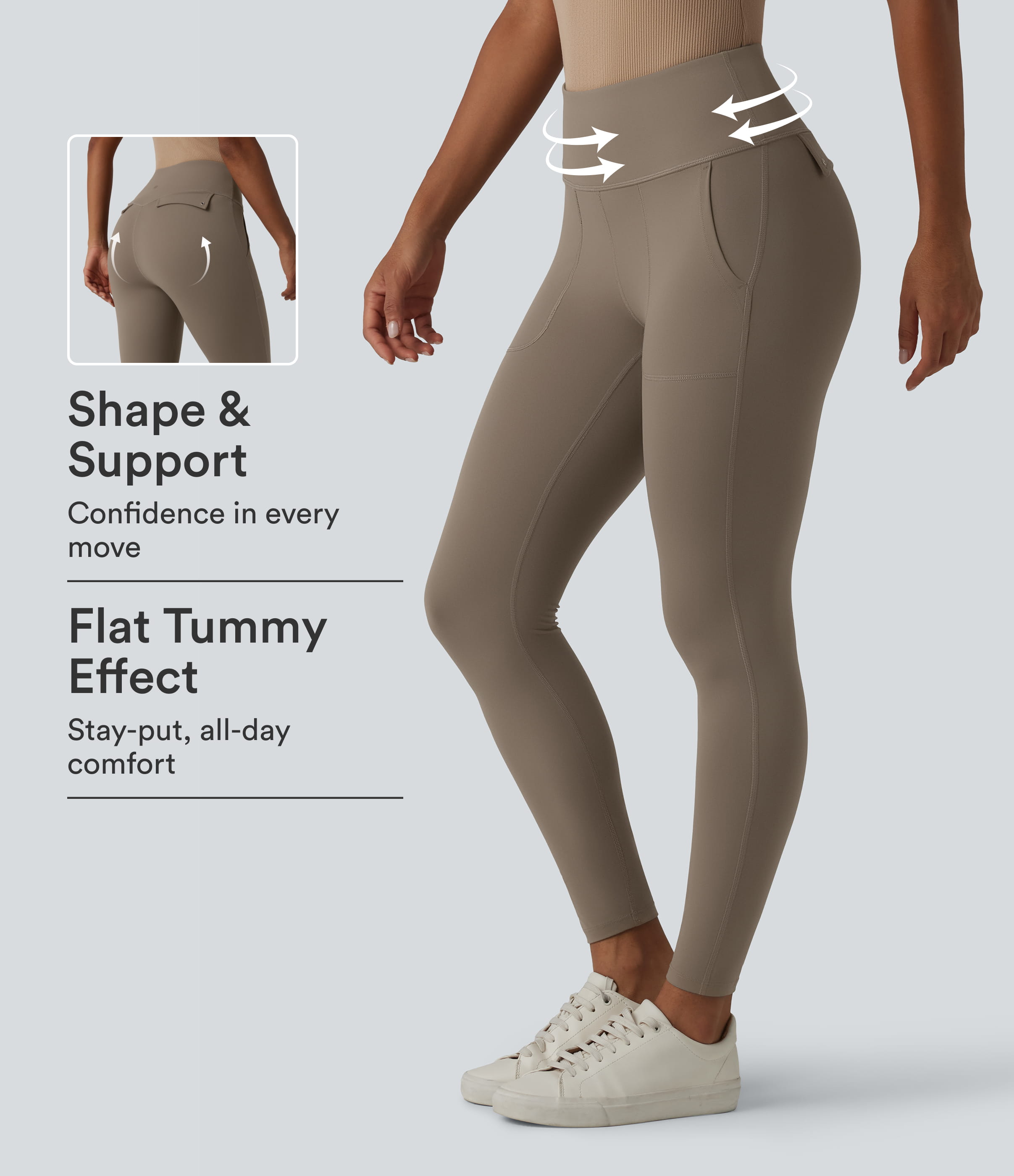 Halara UltraSculpt™ High Waisted Tummy Control Casual 7/8 Leggings with Pockets