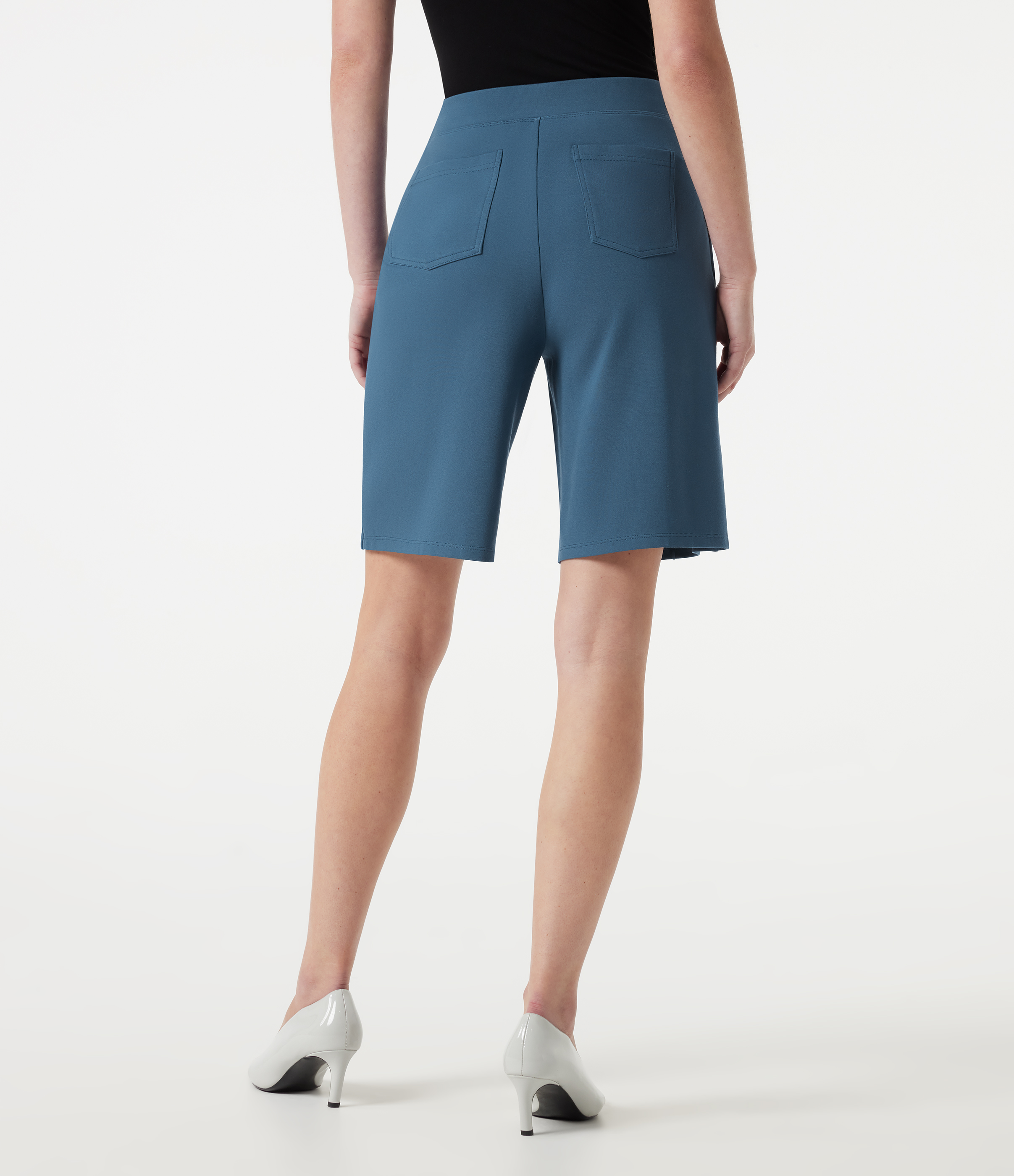 Stellar High-waisted Decorative Buttons Work Baggy Shorts with Pockets / 2