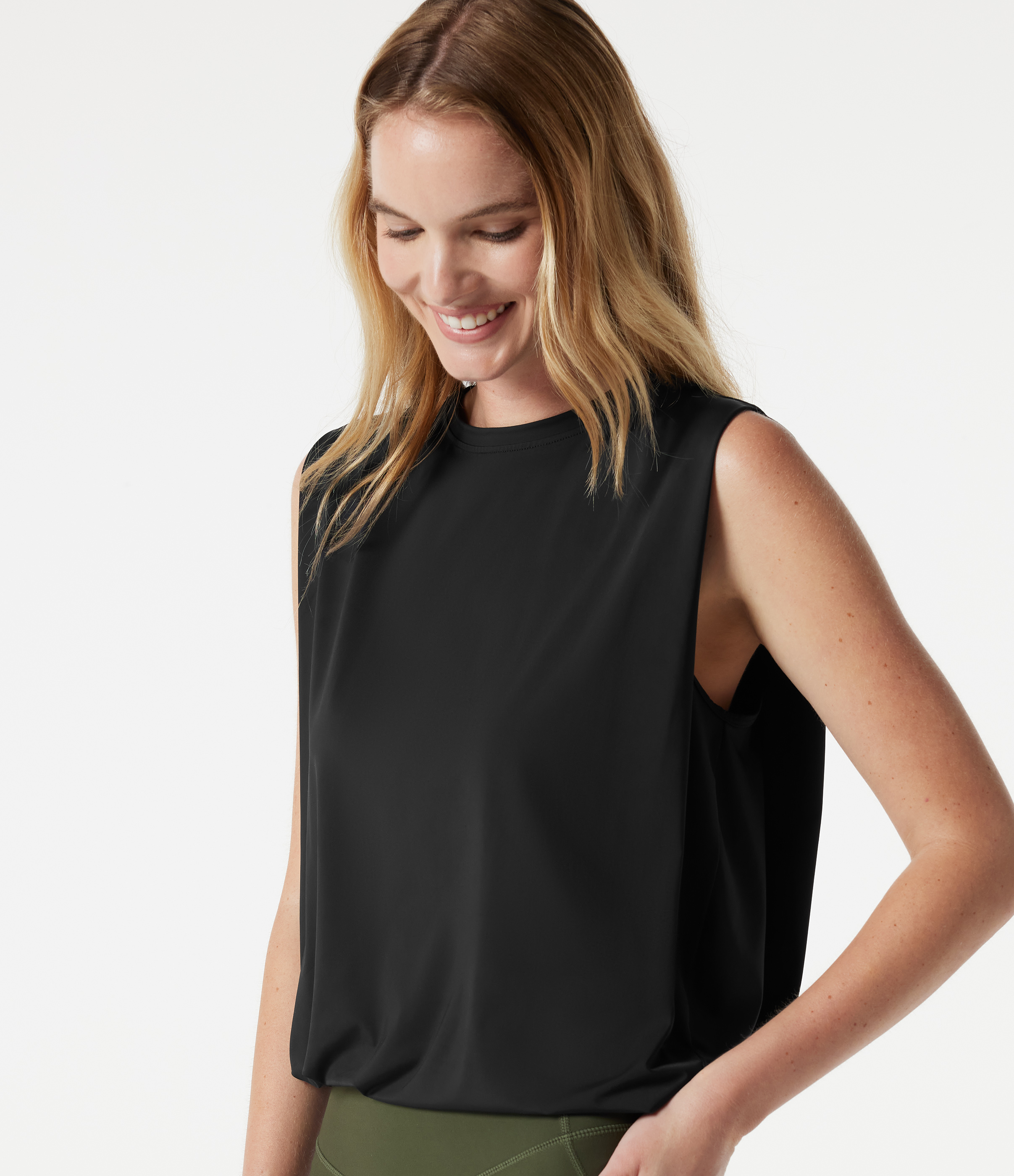 Round Neck Sleeveless InstantCool Yoga Bodysuit-UPF50+