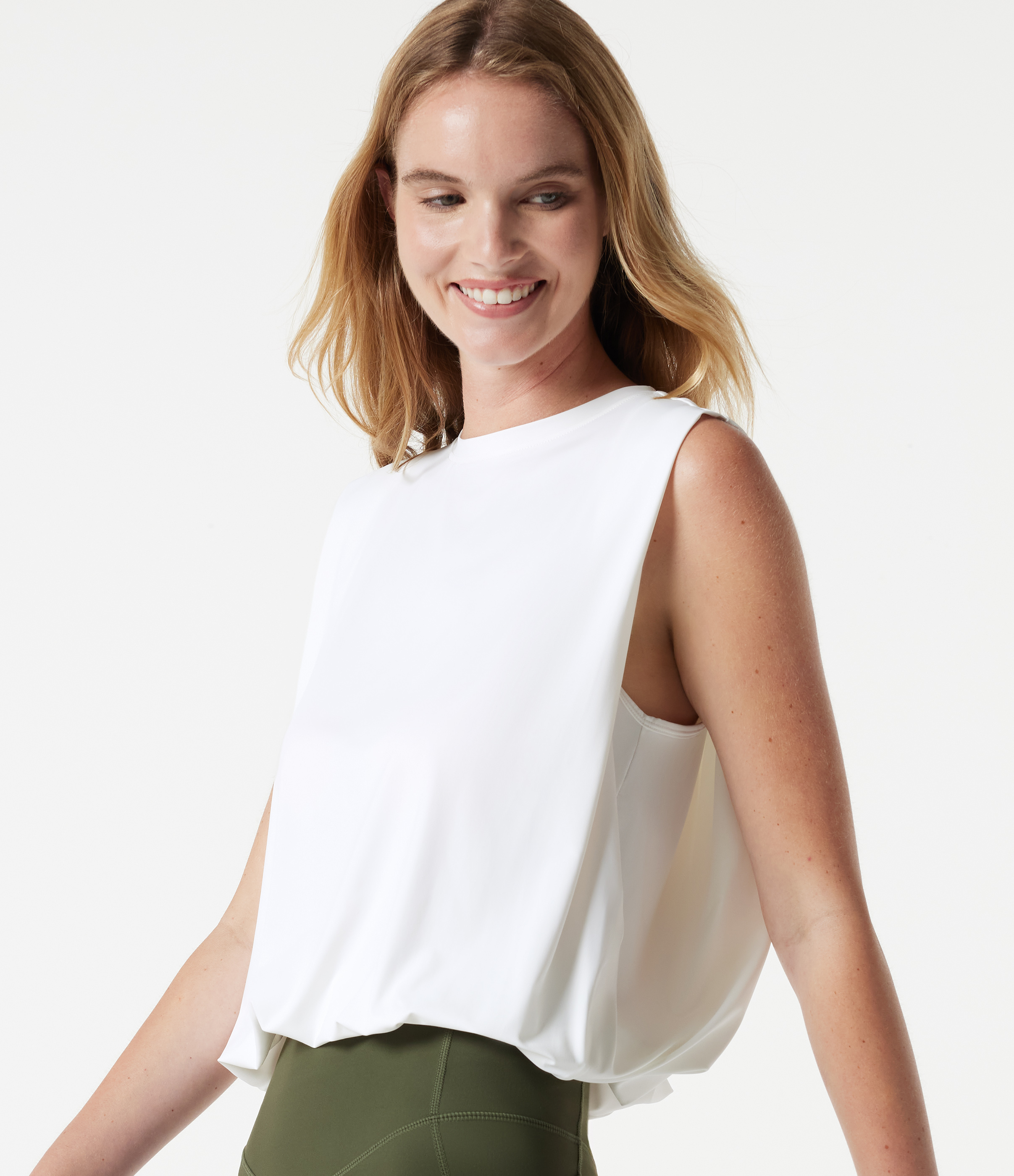 Round Neck Sleeveless InstantCool Yoga Bodysuit-UPF50+