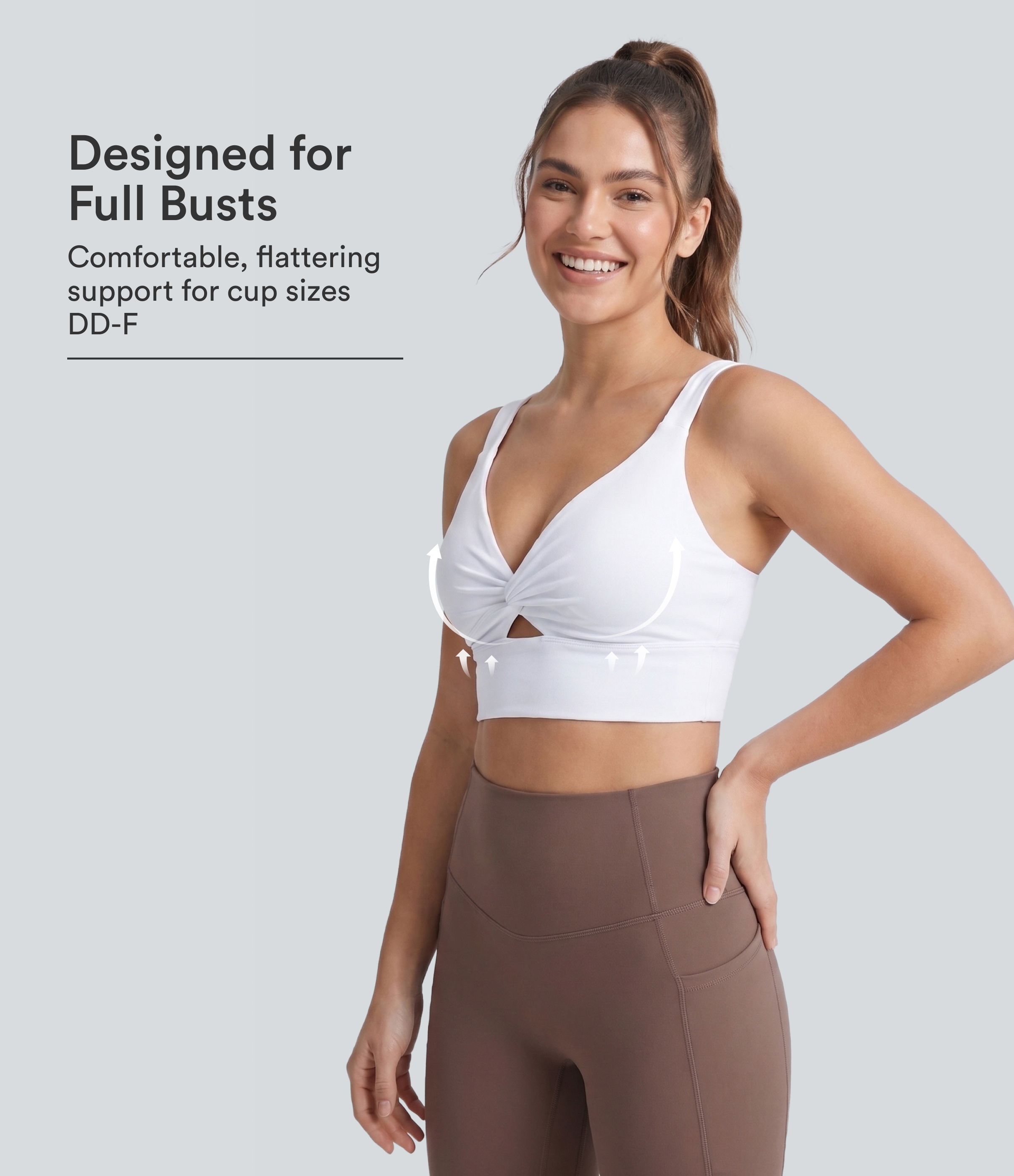 Halara UltraSculpt™ Low Support Push-Up Yoga Sports Bra DD-F Cups