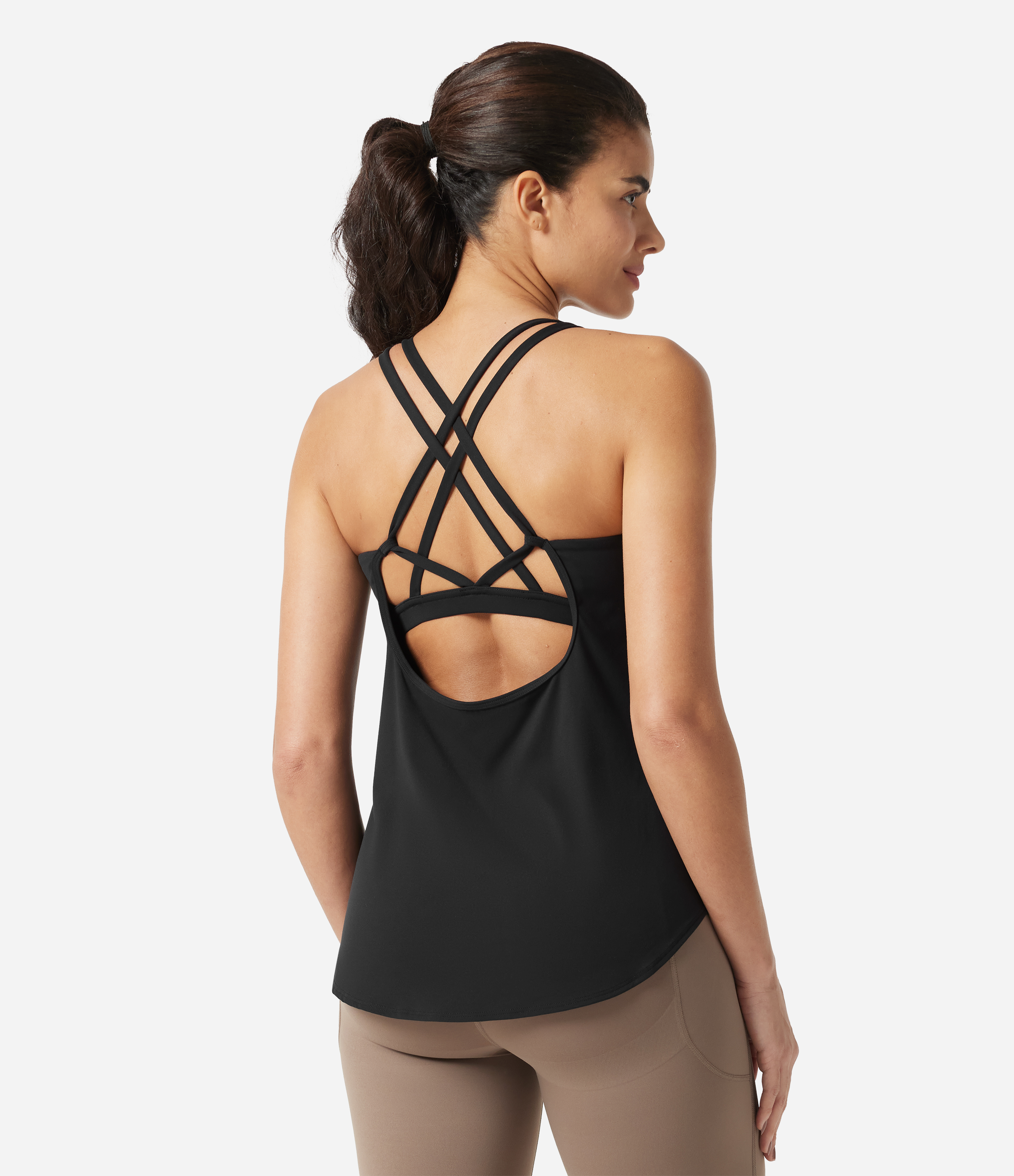 Halara UltraSculpt™ Round Neck Curved Hem Workout Tank Top