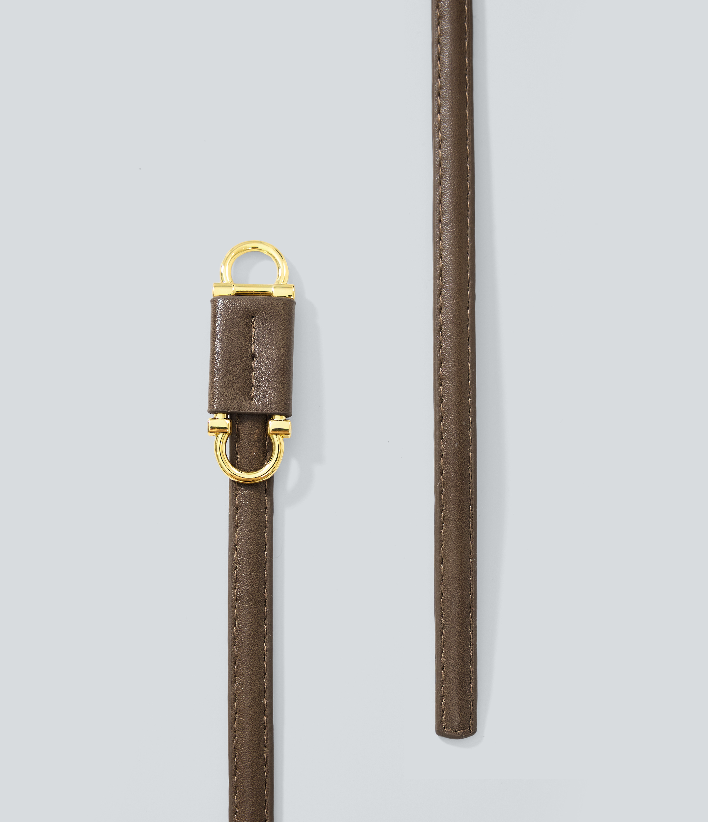 Mocha Brown Metal Waist Belt / 2