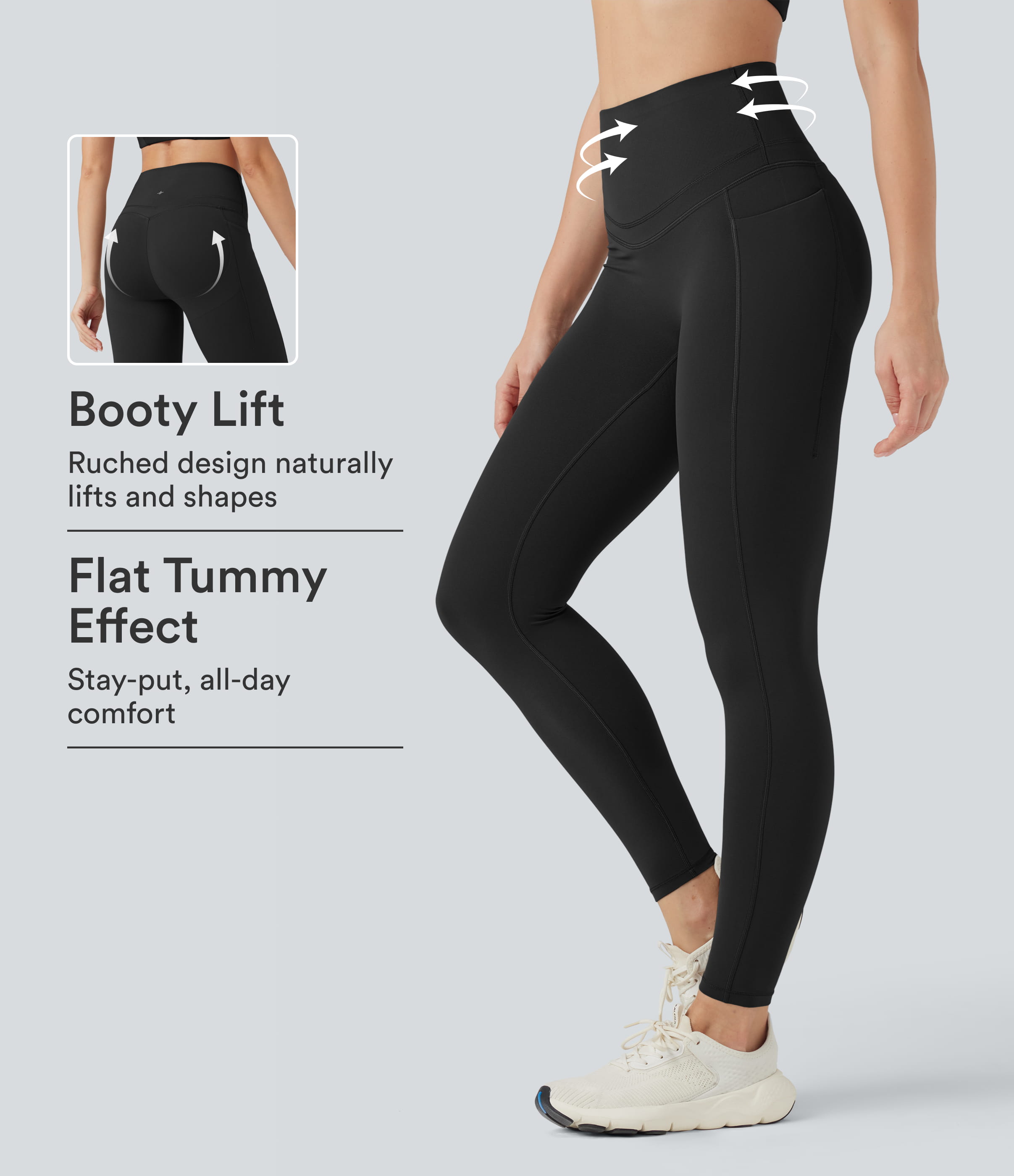 Halara UltraSculpt™ High Waisted Butt Lifting Tummy Control Shaping Training Leggings with Pockets