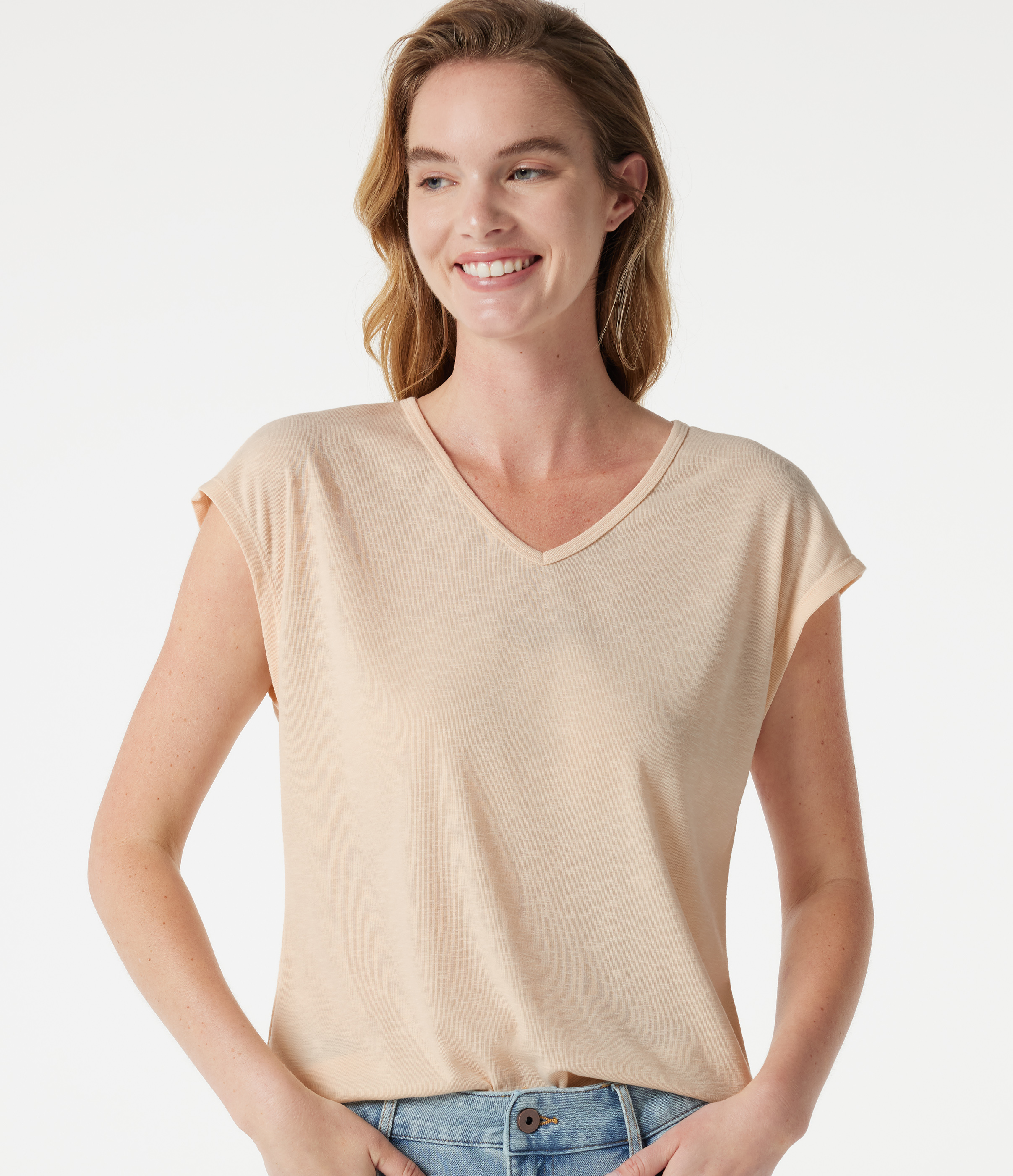 V Neck Short Sleeve Casual T-Shirt