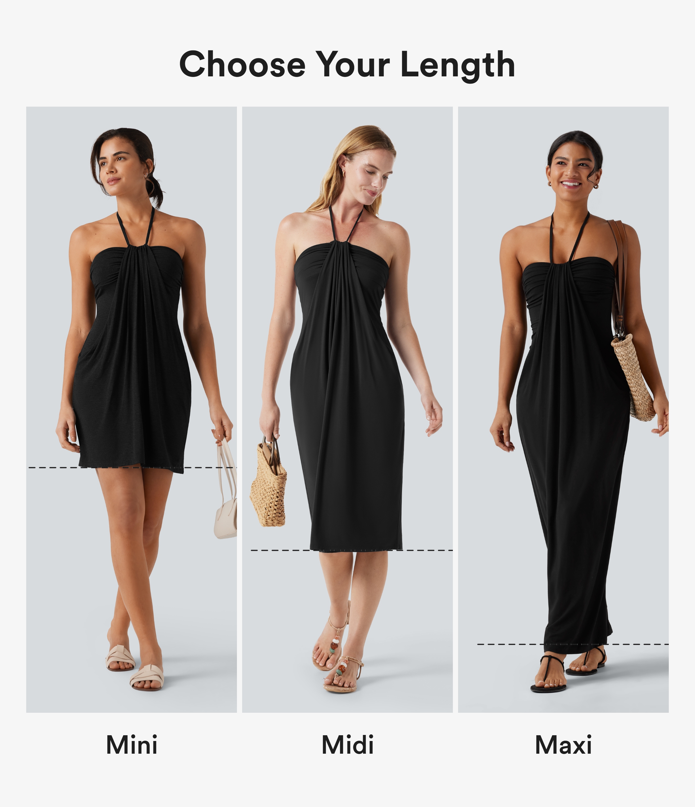 Aquifer Halter Tie Back Maxi Dress with Pockets / 2