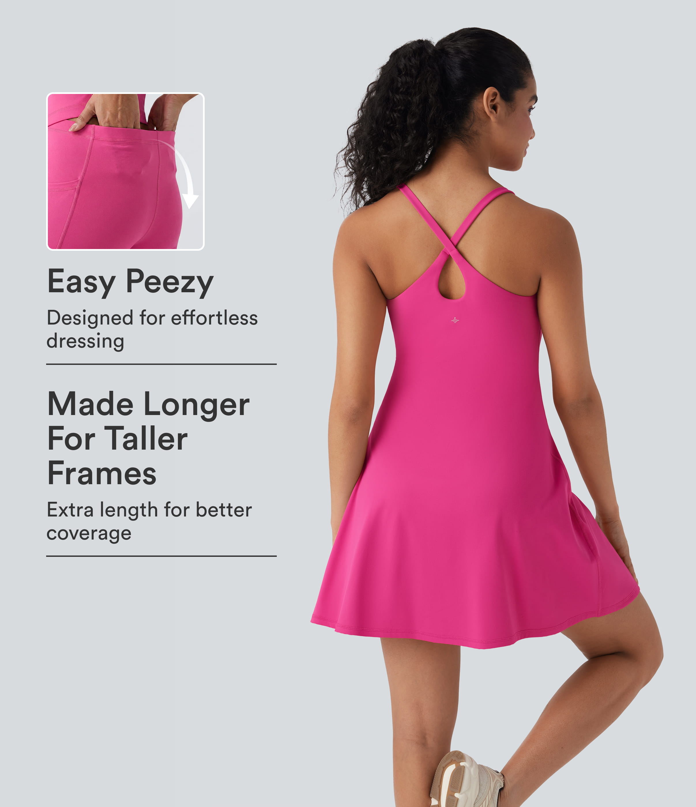 SoftlyZero™ Plush Active Dress-Longer Length-Easy Peezy Edition DD-F Cups