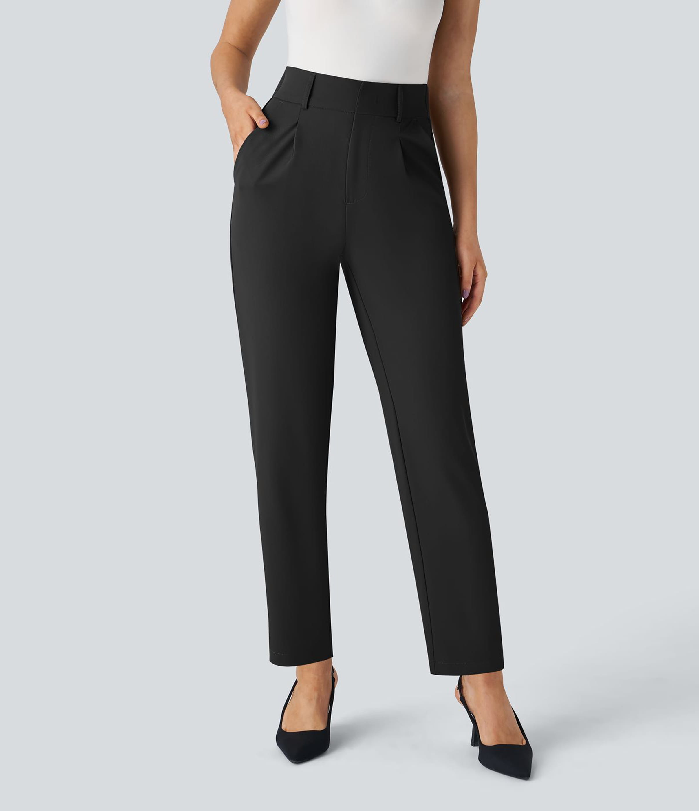 Halara Flex™ High Waisted Pocket Solid Work Tapered Pants