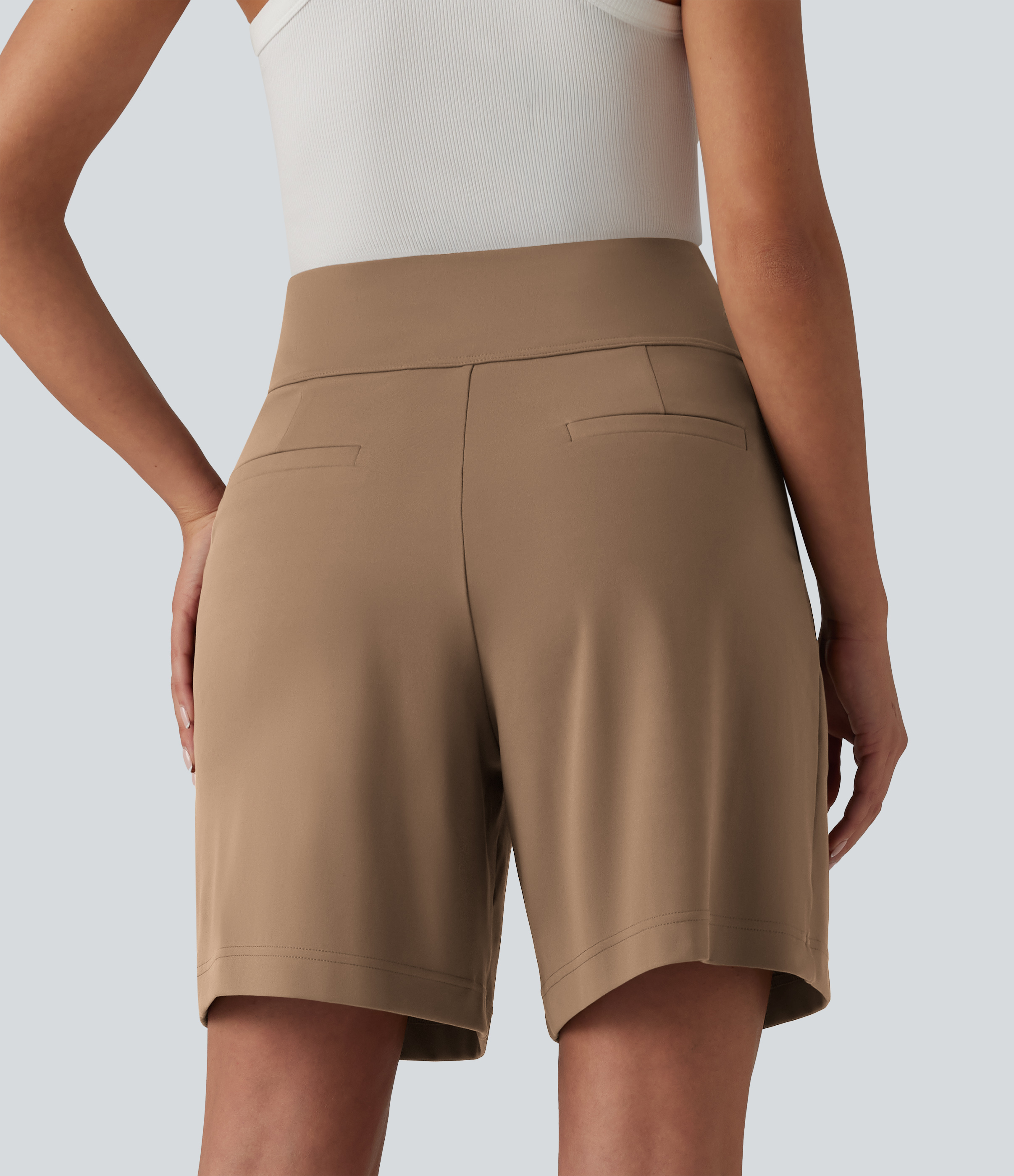 Burro DayStretch High Waisted Work Baggy Bermuda Shorts 7'' with Pockets / 2