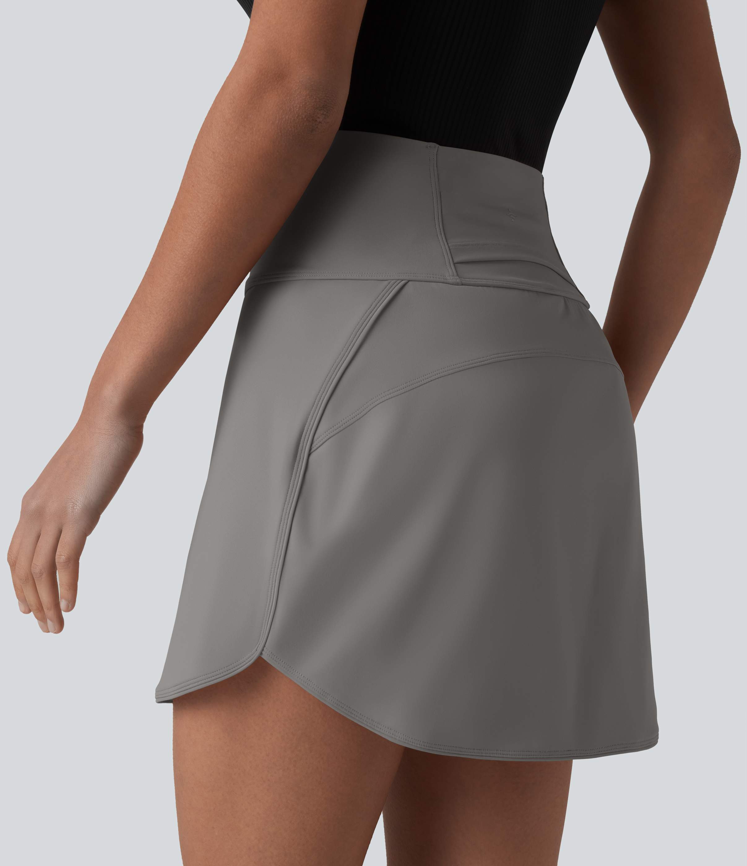 SoftlyZero™ Airy Ultra High-Waist Tummy Control Curved Hem 2-in-1 Cool Touch Golf Mini Skirt with Pockets