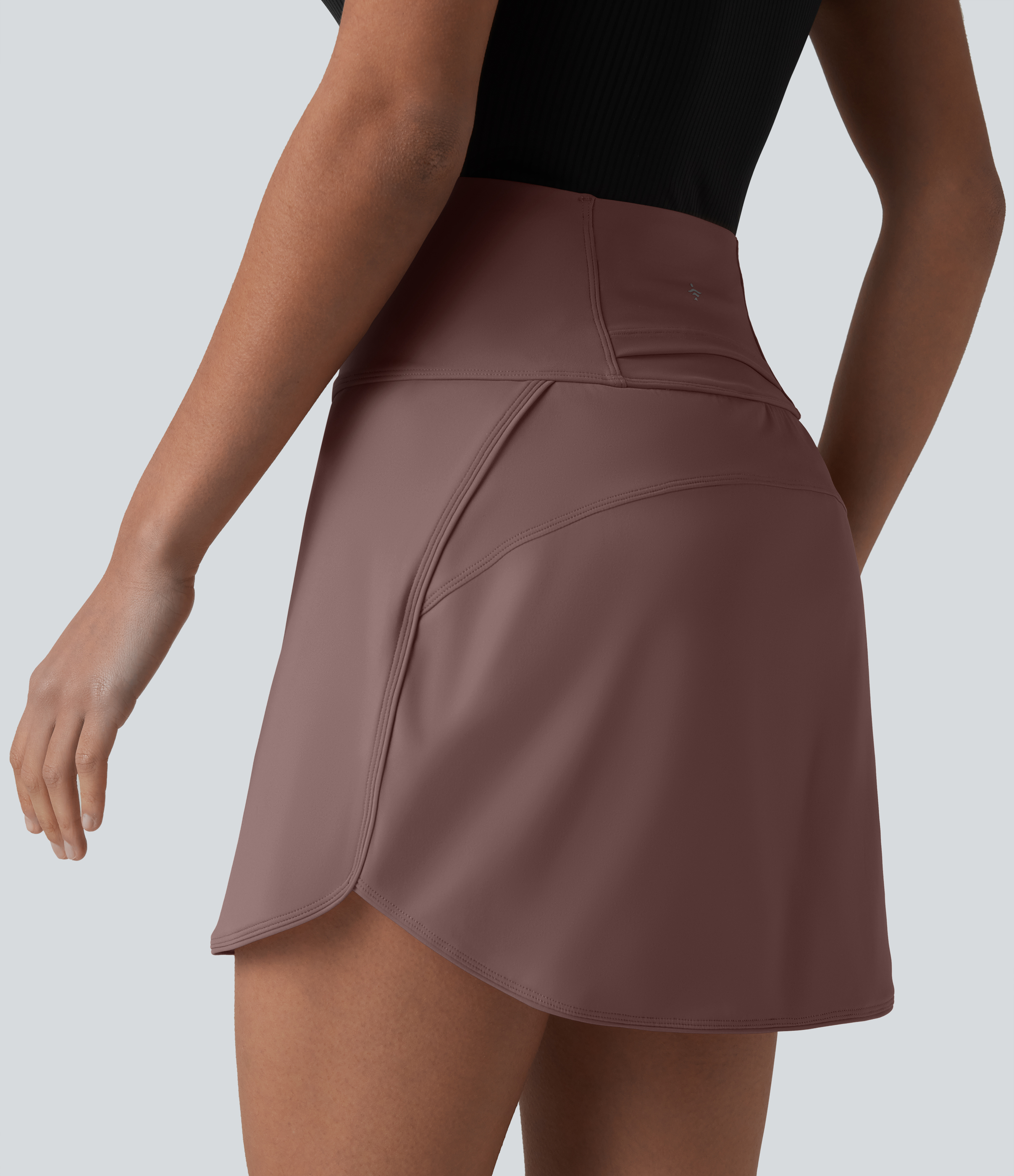SoftlyZero™ Airy Ultra High-Waist Tummy Control Curved Hem 2-in-1 Cool Touch Golf Mini Skirt with Pockets