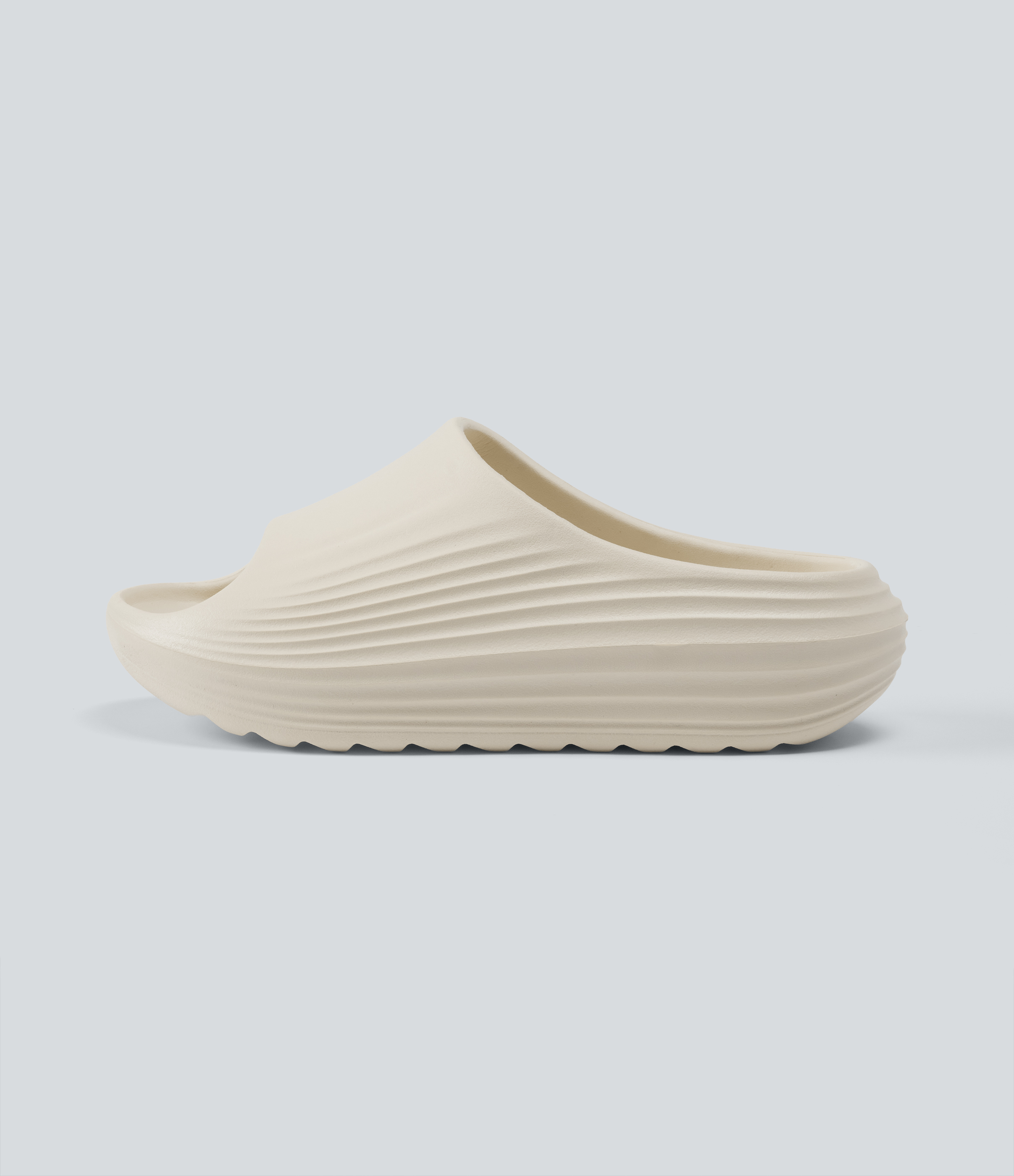 Light Beige Hétköznapi hullámos papucs / 2