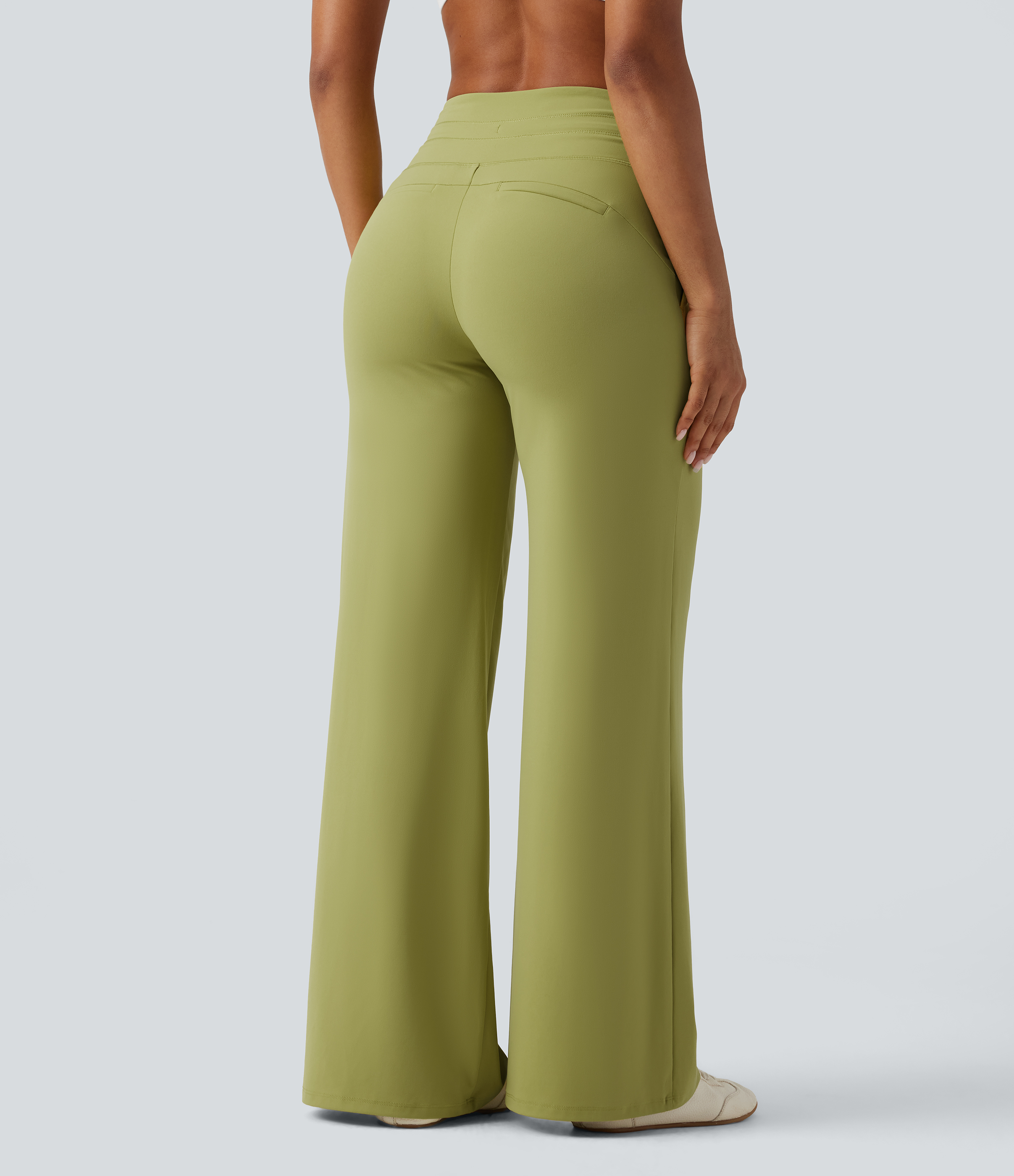 Moss Halara UltraSculpt™ hoch geschnittene Yogahosen mit Kordelzug, geradem Bein und Taschen / 2
