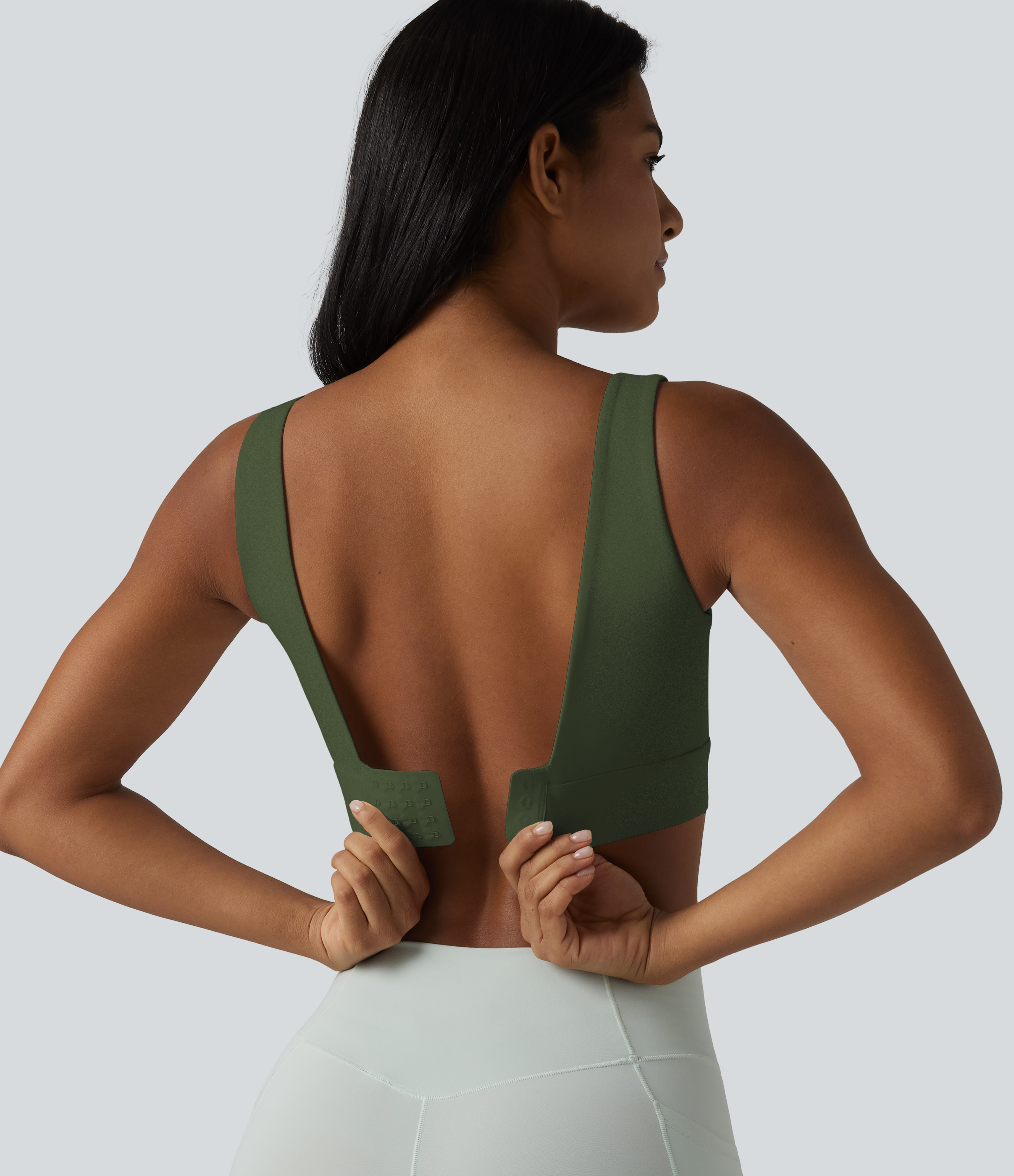 Halara Ultrasculpt™ Medium Support Backless Adjustable Buckle Built-in Bra Training Sports Bra