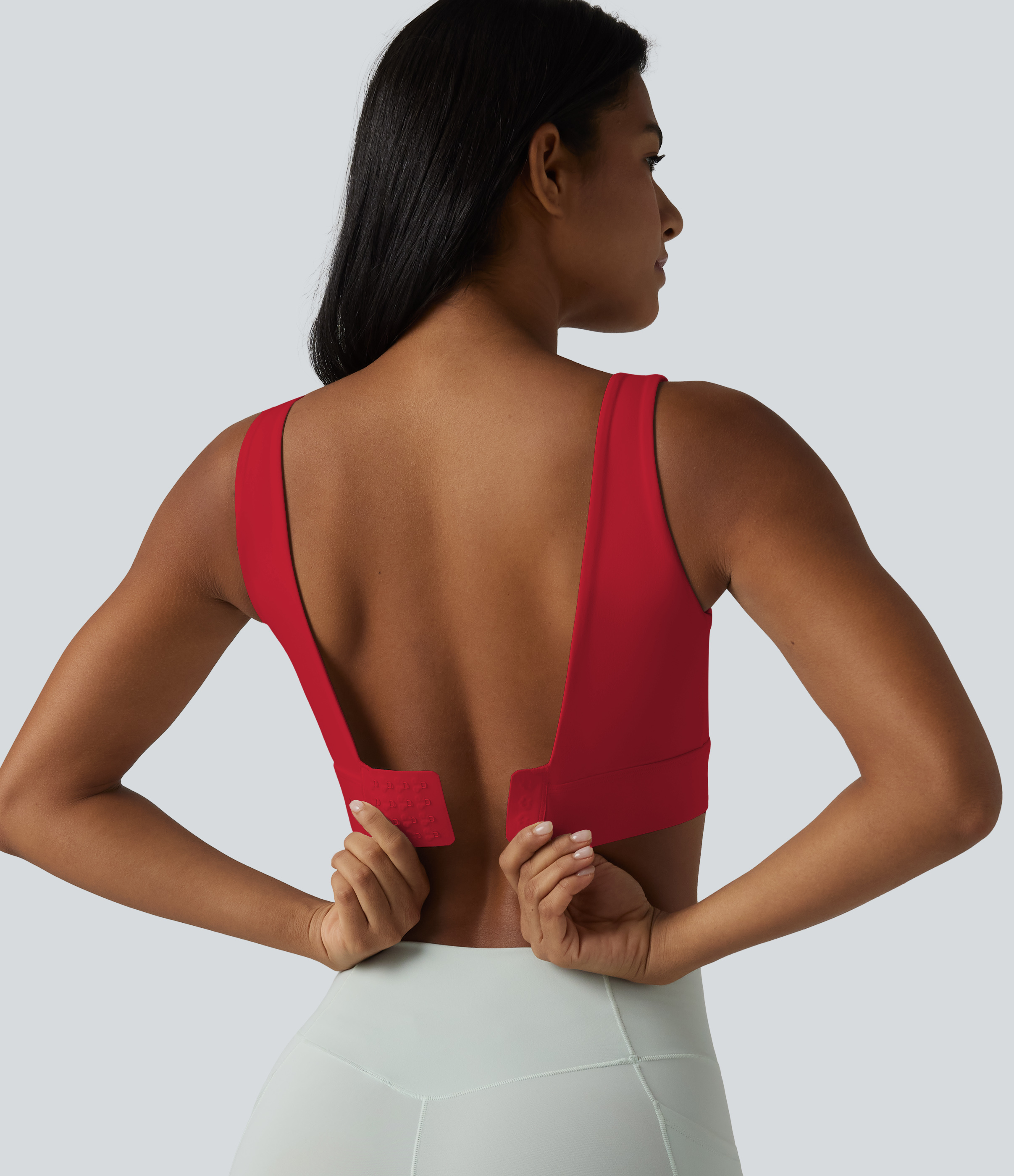 Halara Ultrasculpt™ Medium Support Backless Adjustable Buckle Built-in Bra Training Sports Bra