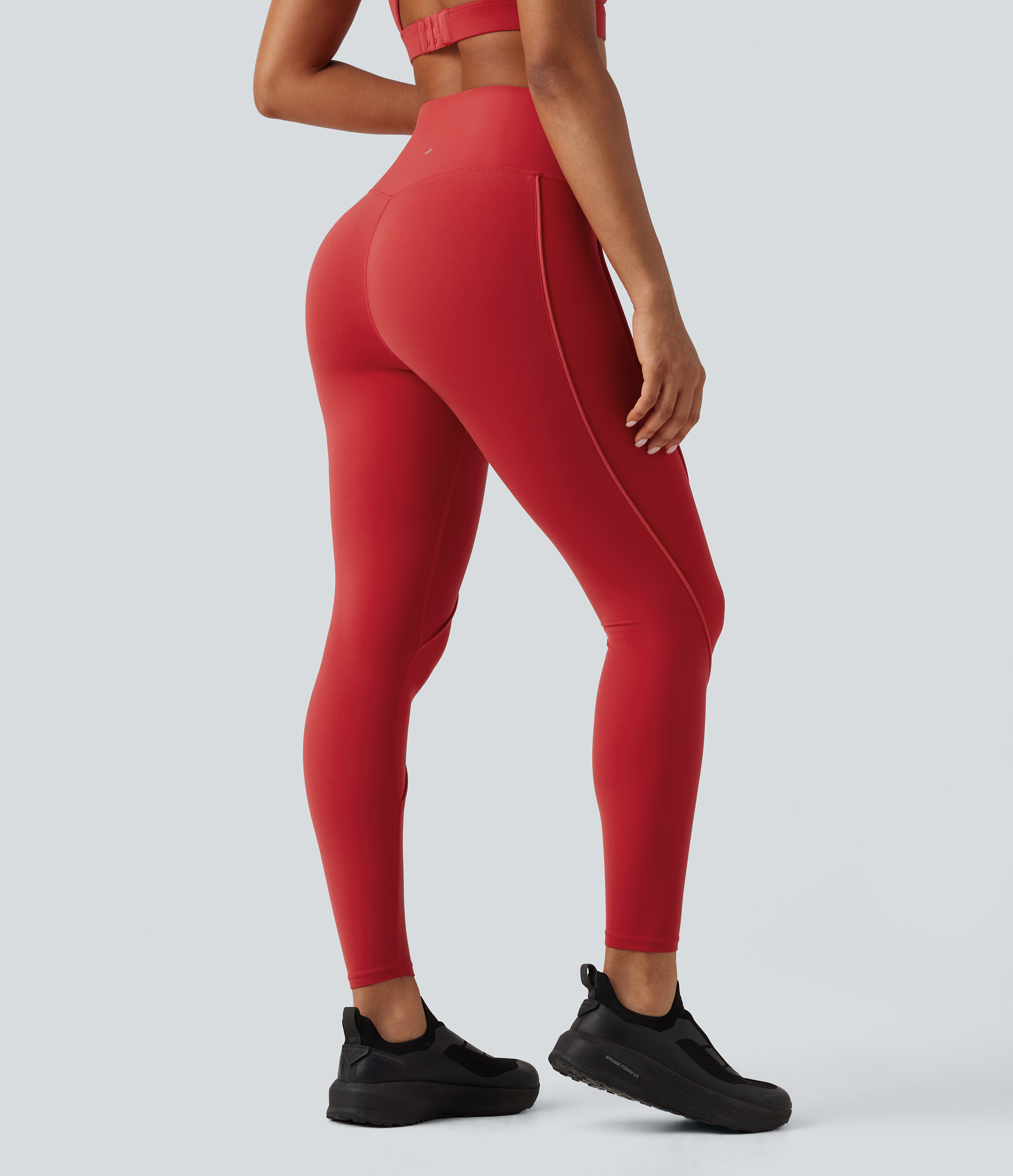 Aura Orange Halara UltraSculpt™ High Waisted Tummy Control Yoga Leggings with Pocket / 2