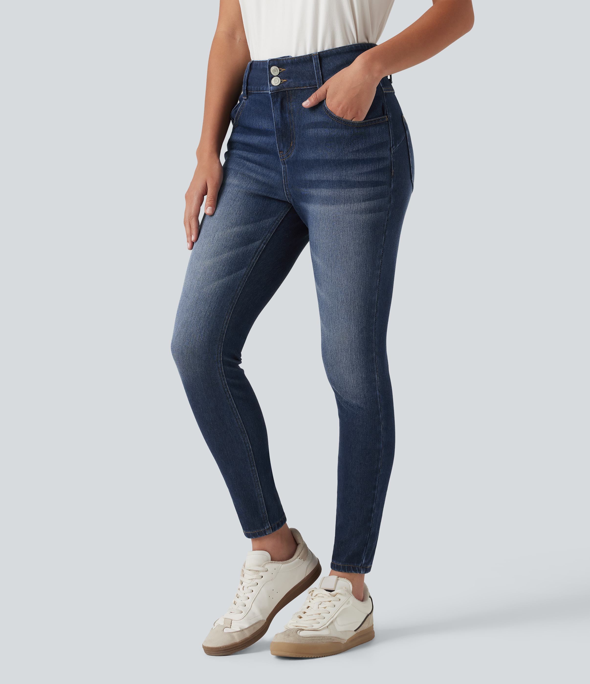 Halara Flex™ Mid Rise Skinny Casual Jeans with Pockets
