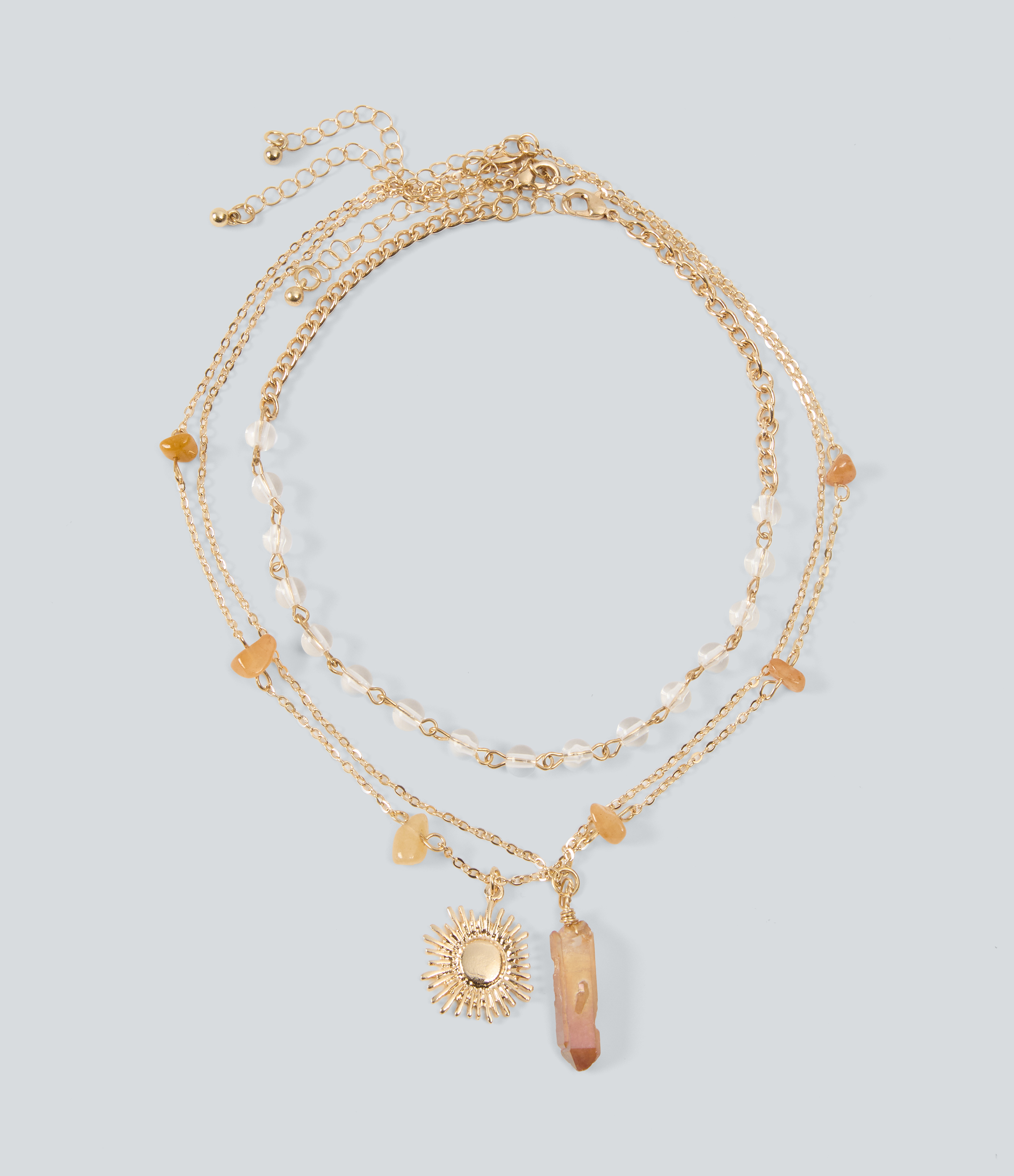 Beaded Chain Necklace Set