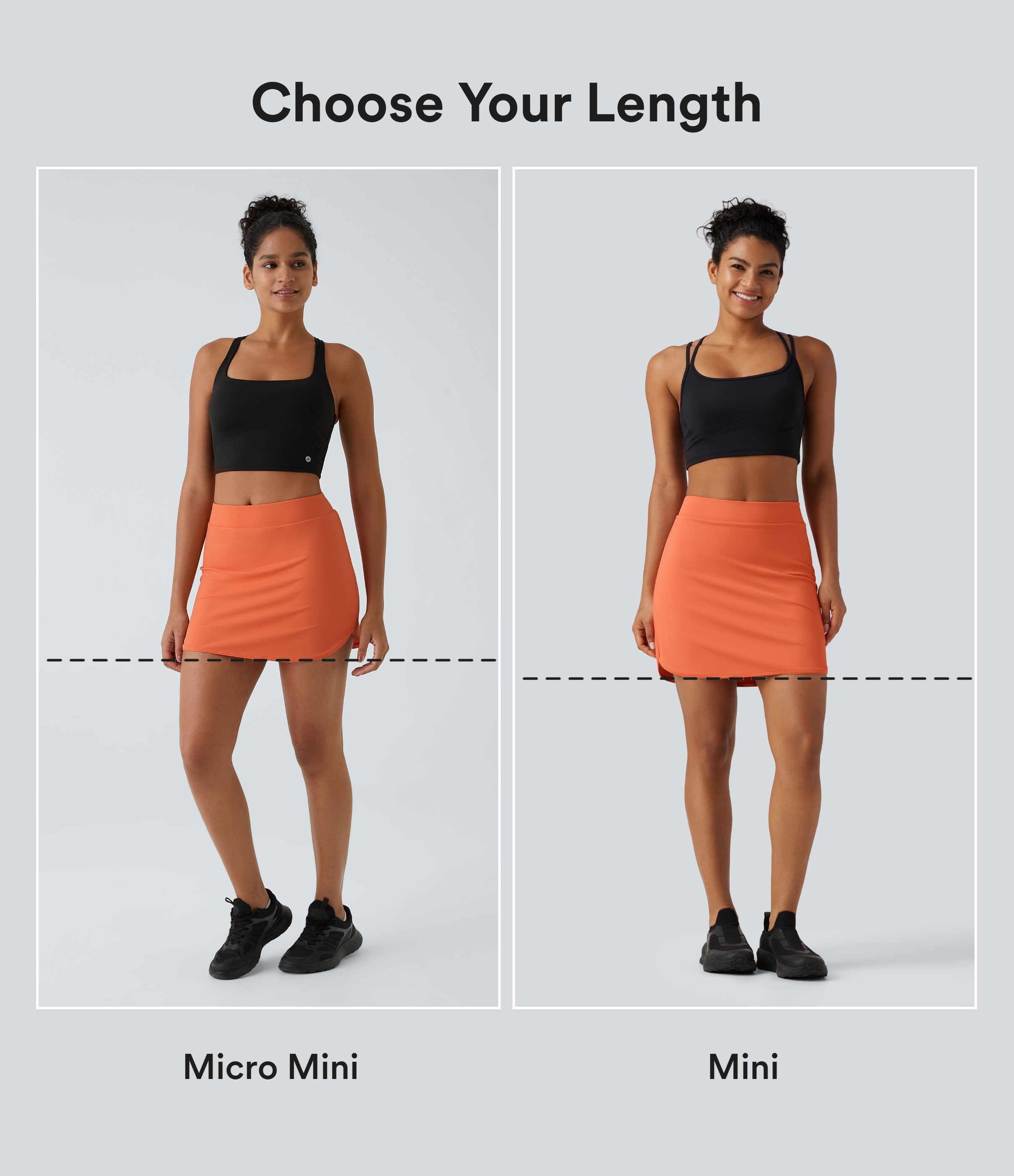Dusty Orange SoftlyZero™ Airy HIgh Waisted 2-in-1 InstantCool Mini Golf Skirt with Pockets / 2