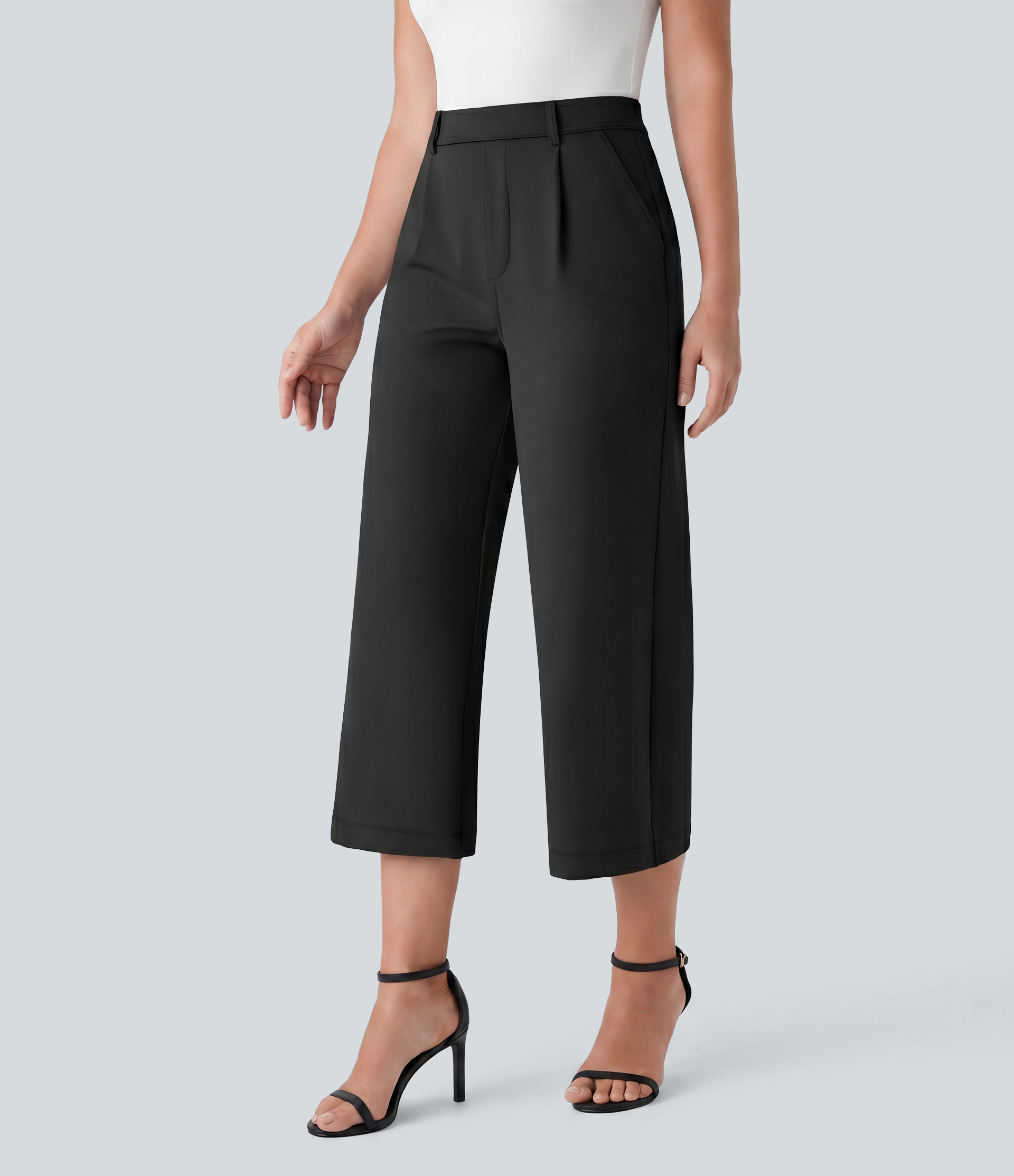 Halara Flex™ DayStretch High Waisted Side Pocket Straight Leg Capri Work Pants