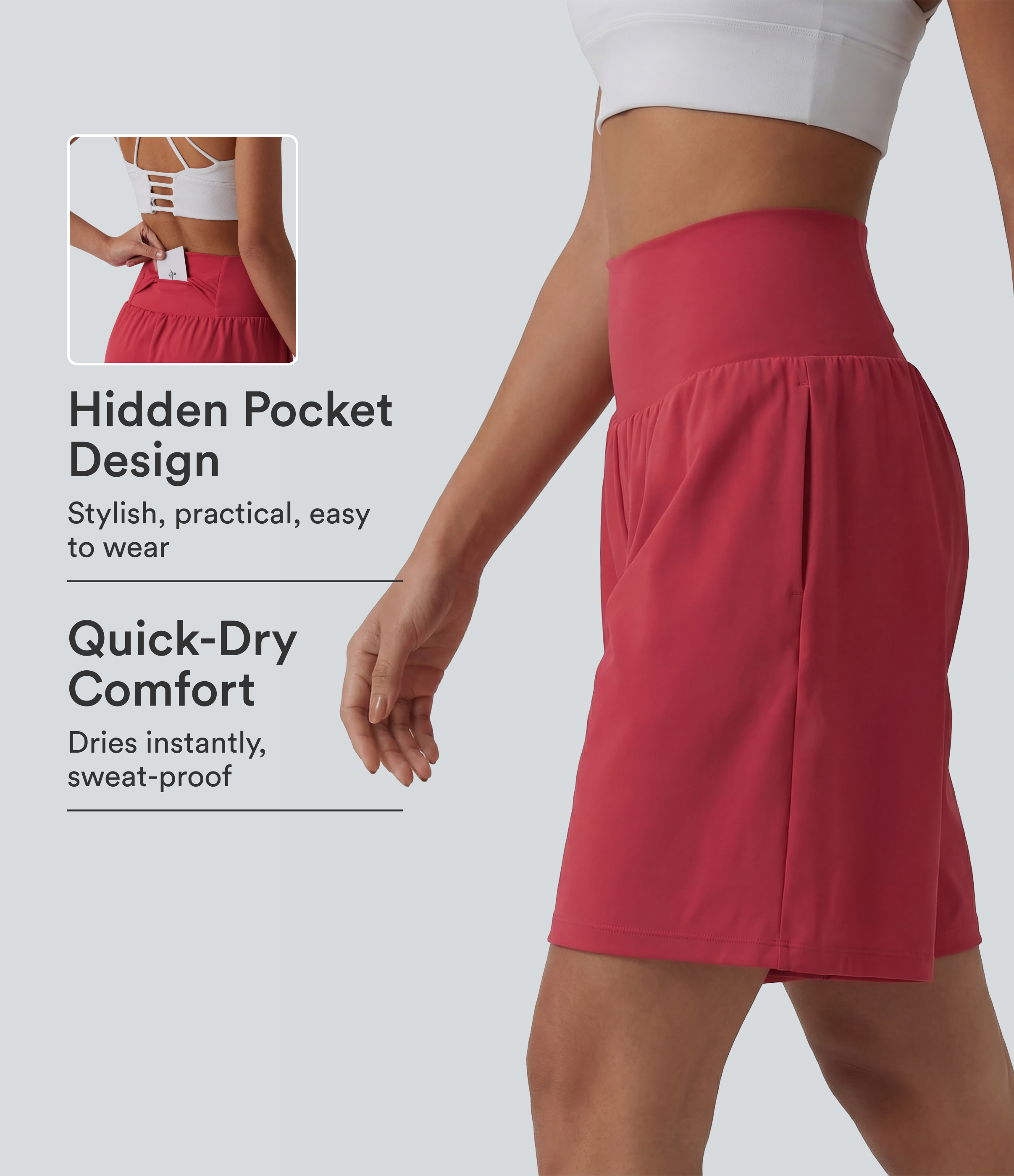 SoftlyZero™ Airy Super High Waisted 2-in-1 Cool Touch Yoga Shorts 9" with Pockets