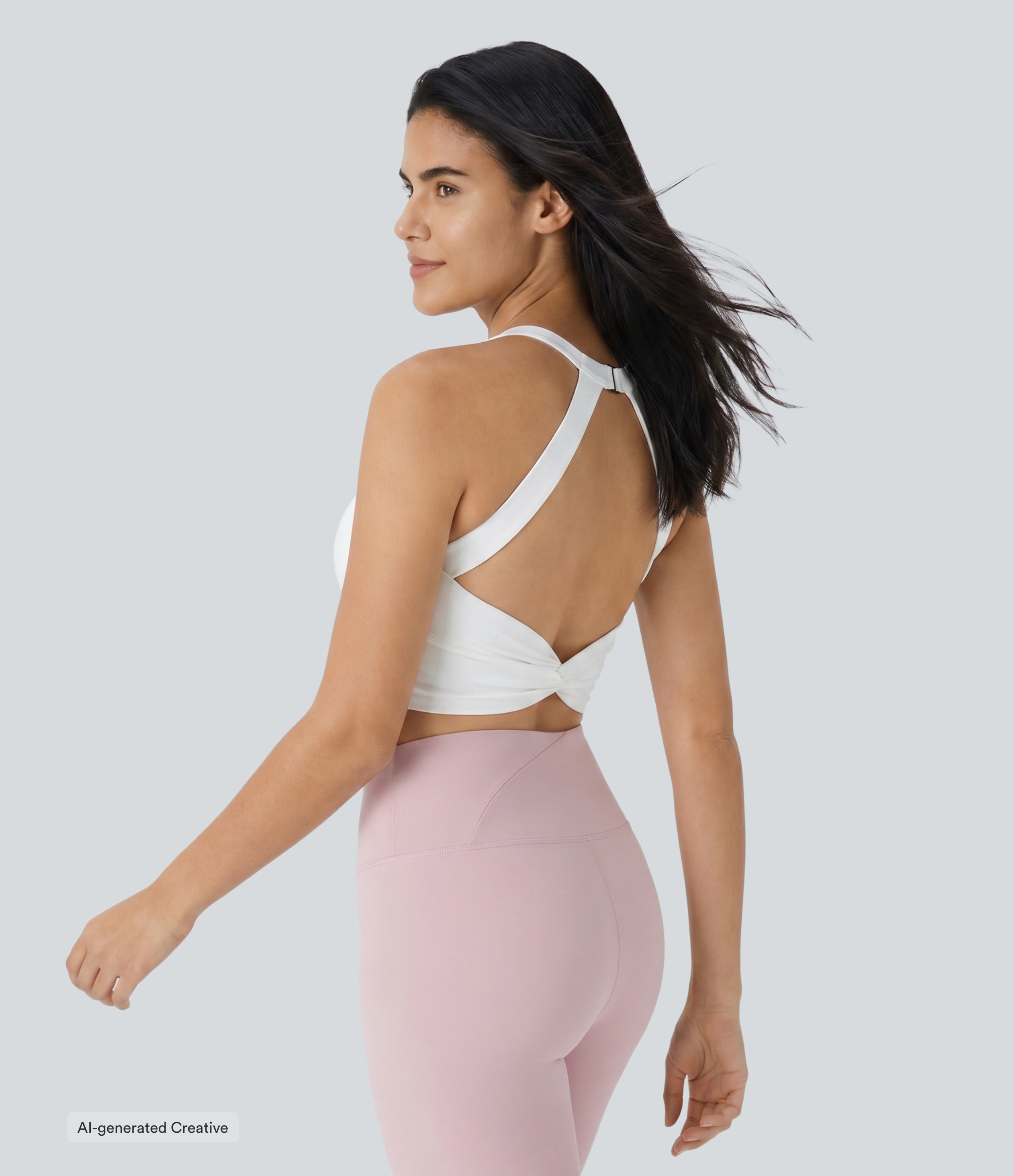 Débardeur de yoga SoftlyZero™ court et découpé à faible maintien pour bonnets A-C