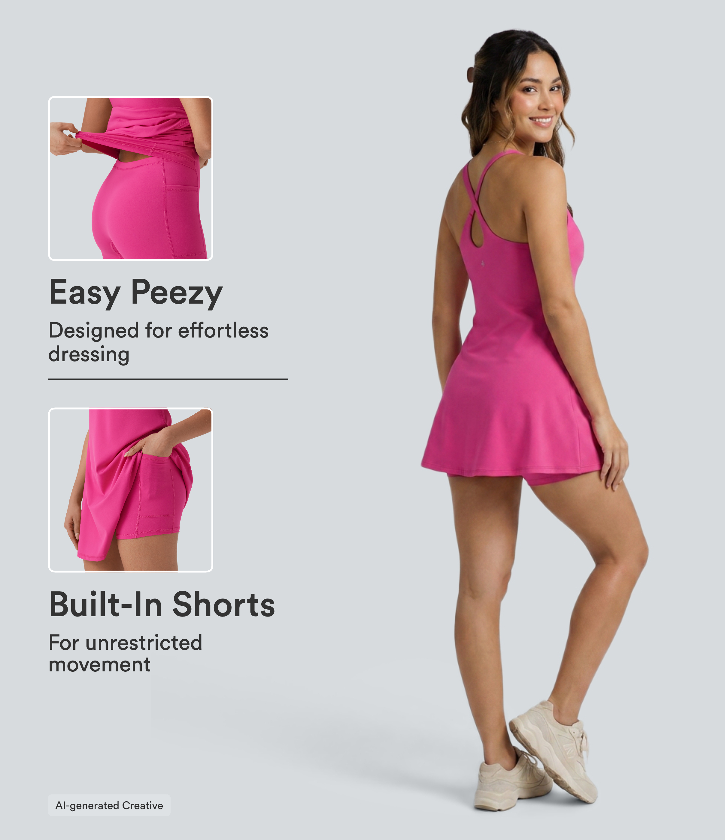 SoftlyZero™ Plush Active Dress-Longer Length-Easy Peezy Edition DD-F Cups