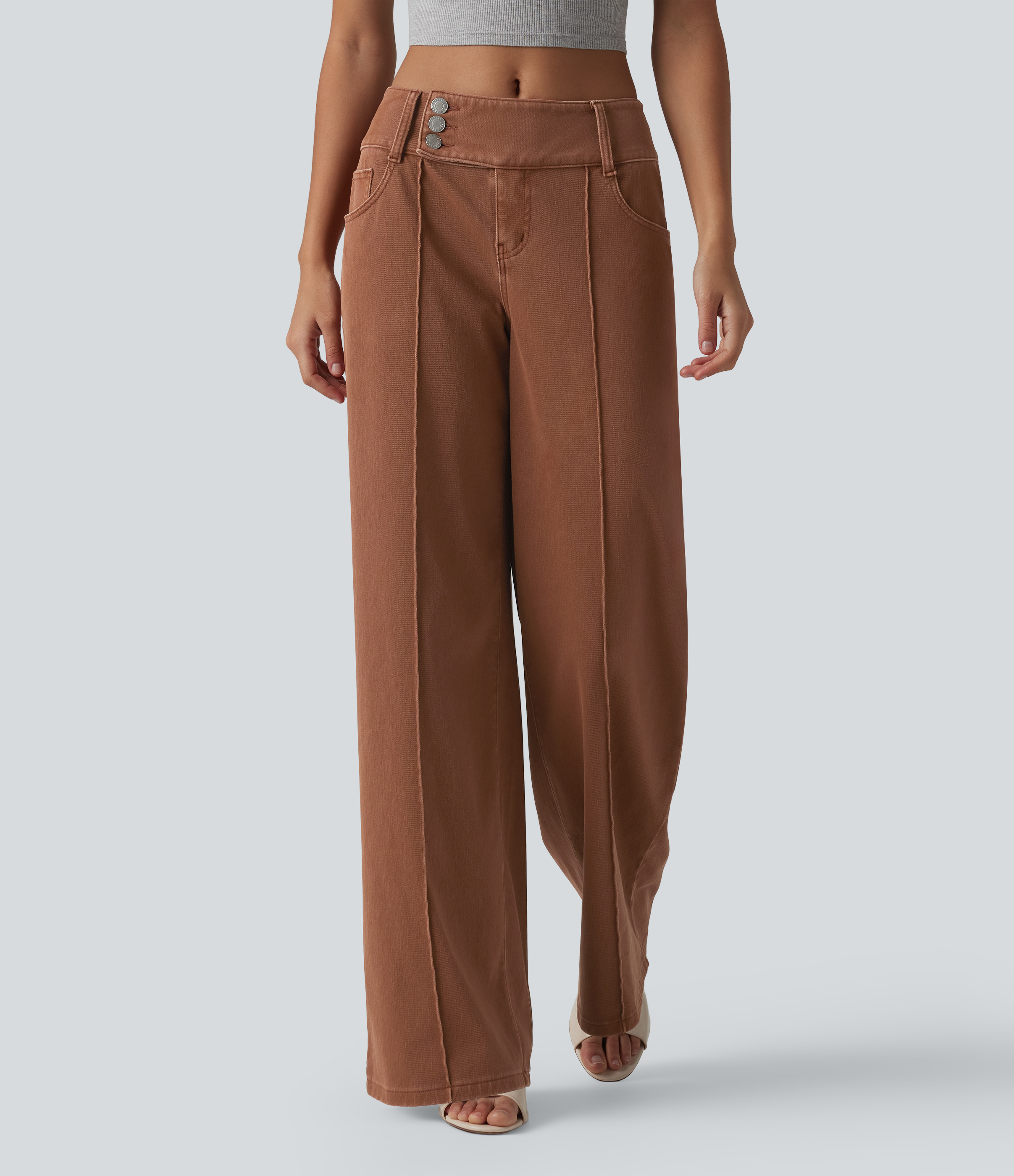 Halara Flex™ Low Rise Straight Leg Colorful Work Jeans with Pockets
