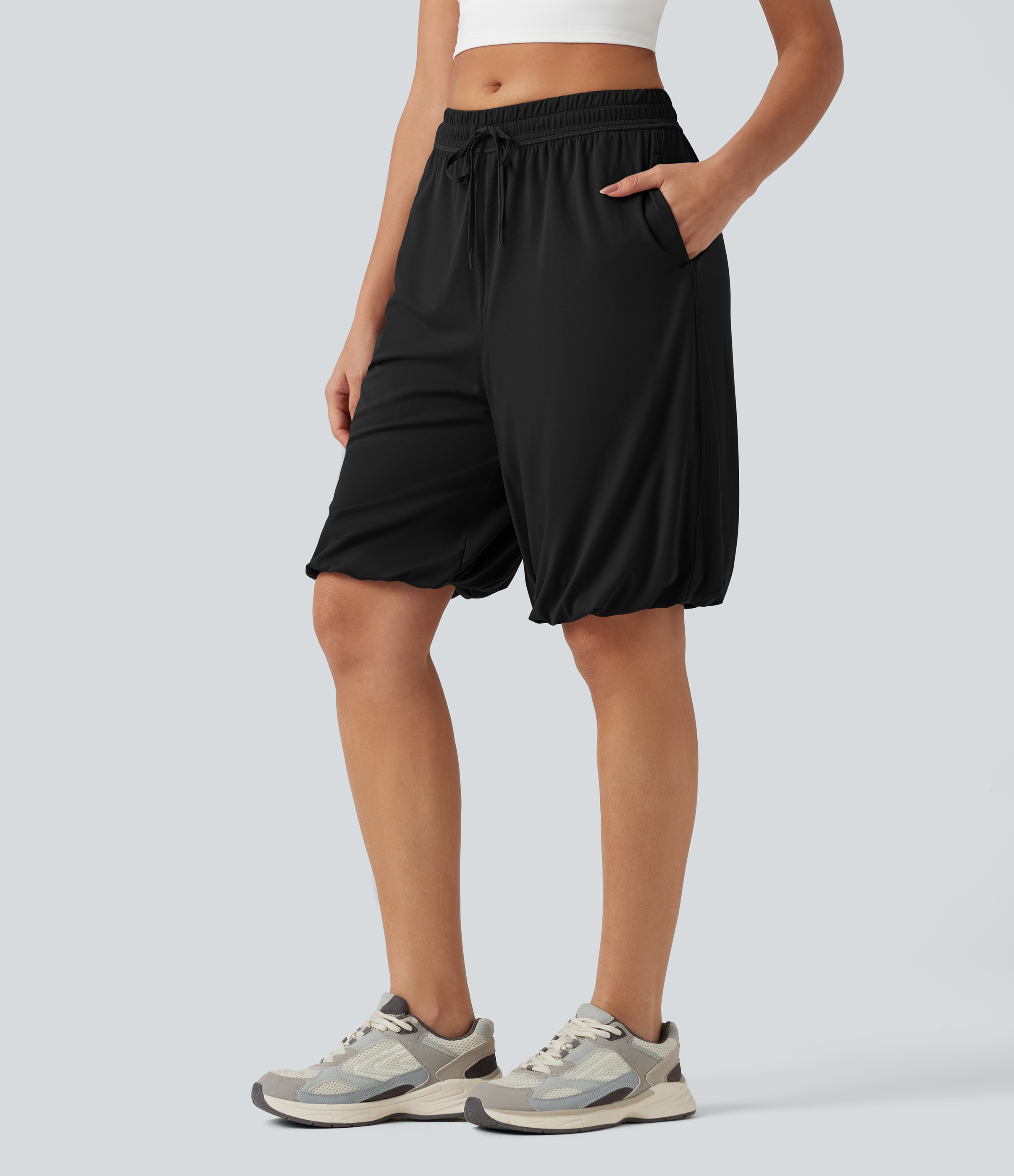 SoftlyZero™Low Rise Drawstring Dance Balloon Shorts with Pockets-UPF50+