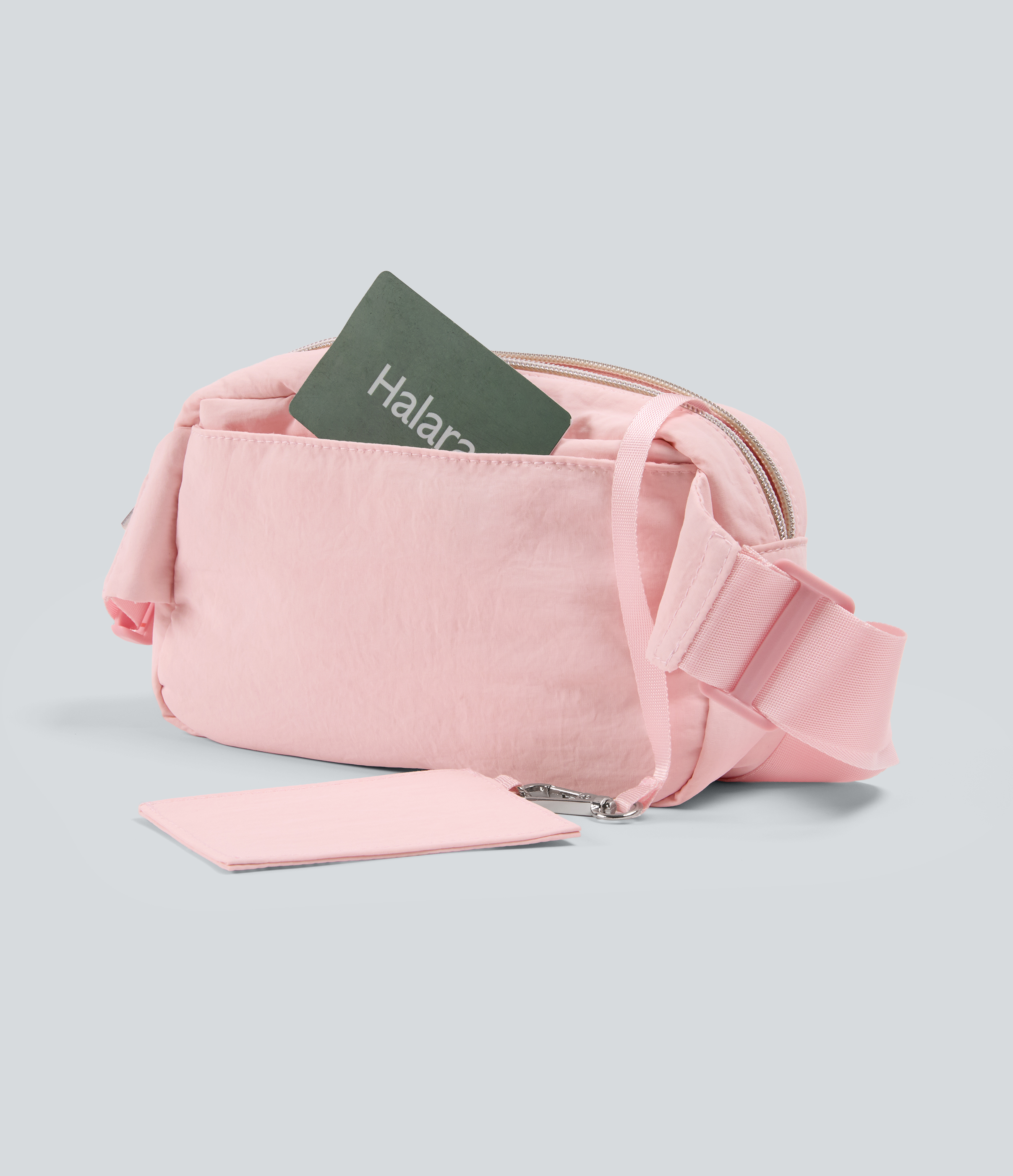 Silver Pink Sac banane de yoga avec porte-cartes muni d'un miroir / 2