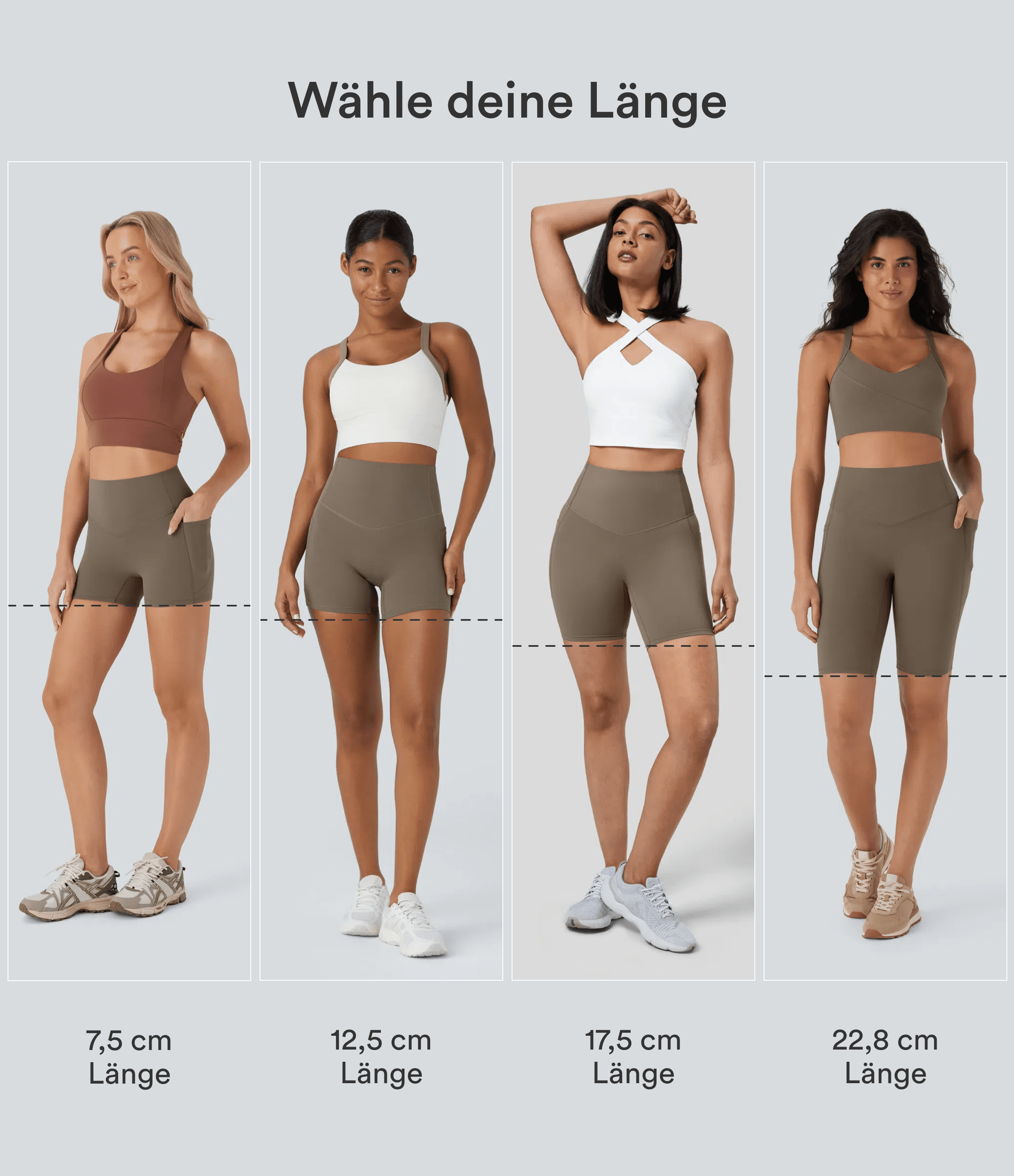 Dawn Brown Halara UltraSculpt™ - Formende Workout-Shorts mit hohem Bund, Tasche und Bauchkontrolle - 22,9 cm / 2