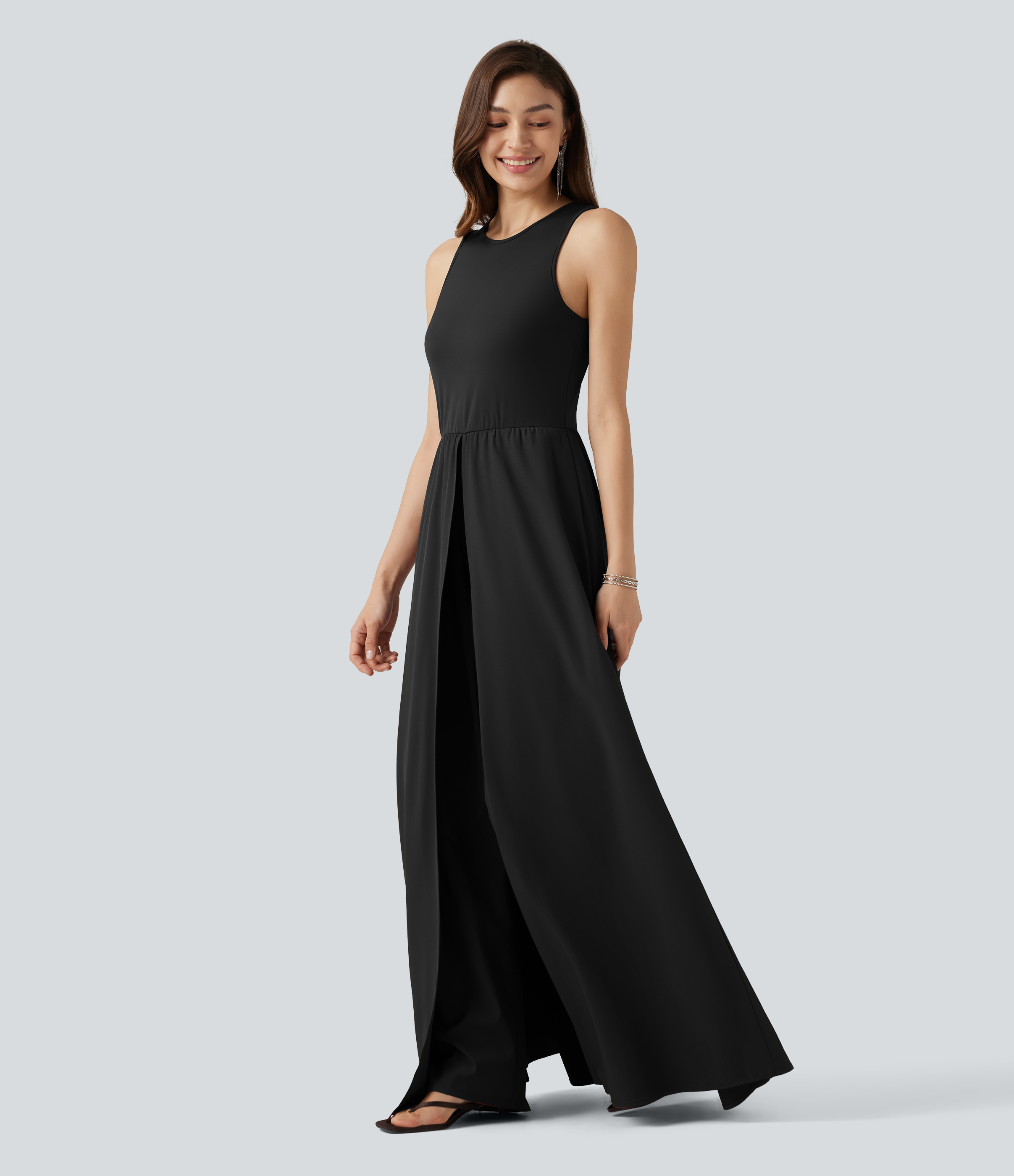 Breezeful™ Sleeveless Quick Dry Jumpsuit with Pockets-Easy Peezy Edition