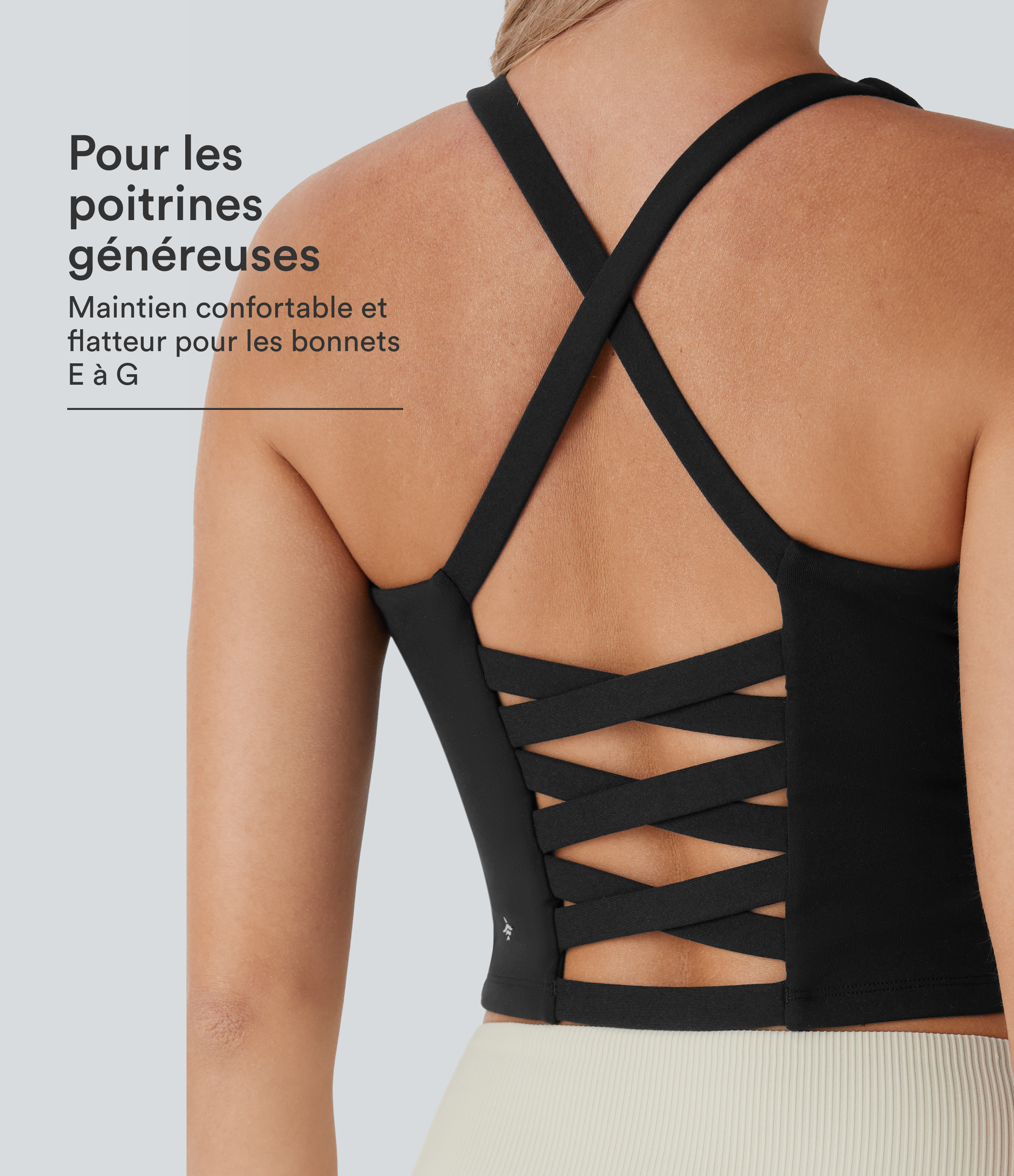 Noir Débardeur yoga court E-G / 1