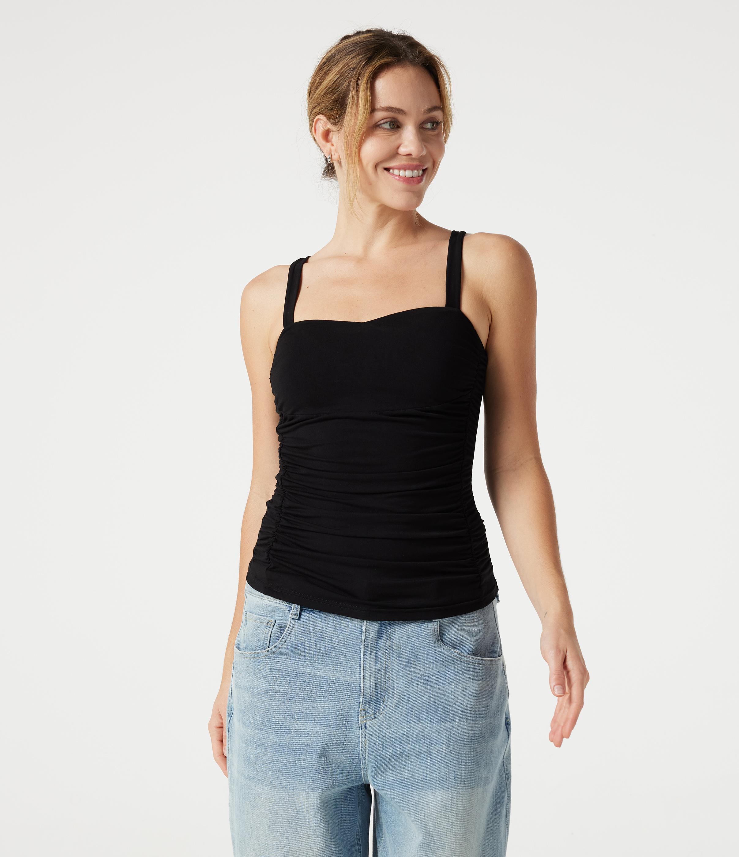 Ruched Casual Tank Top
