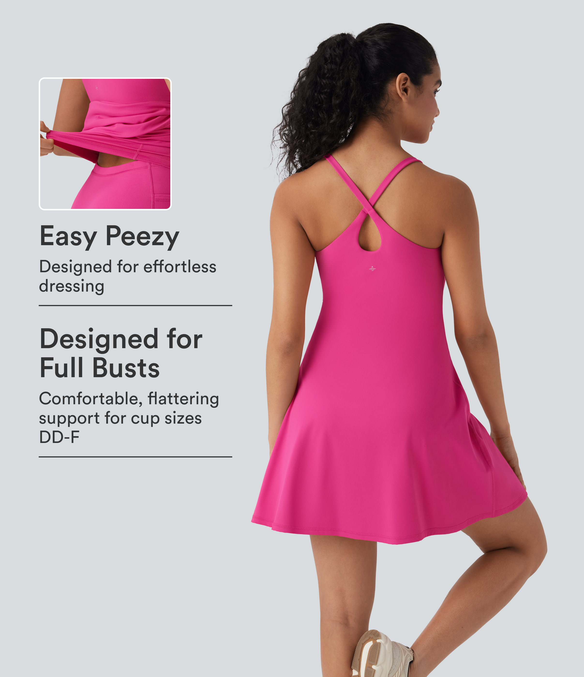 SoftlyZero™ Plush Active Dress-Longer Length-Easy Peezy Edition DD-F Cups