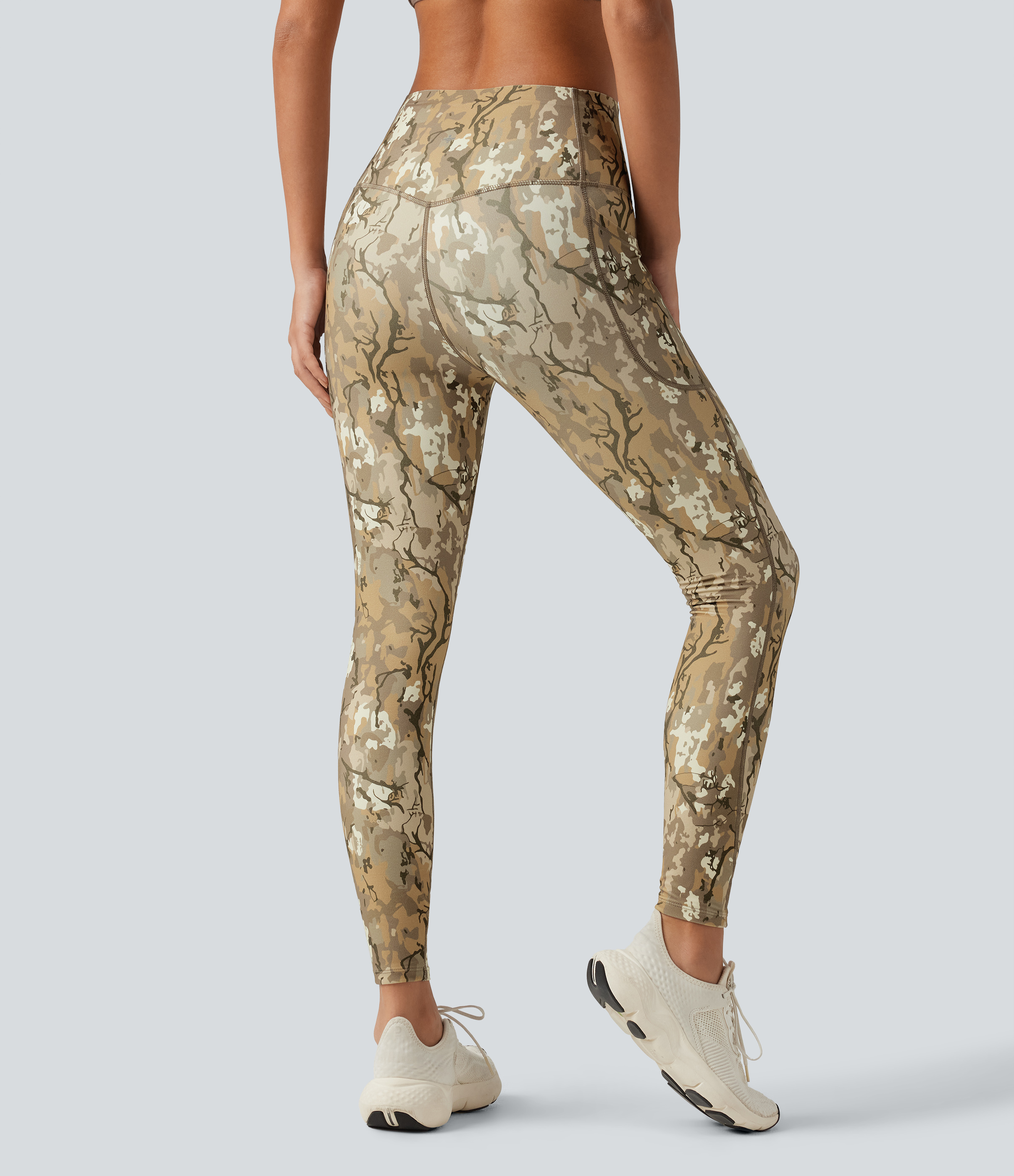 Woodland Camo Halara UltraSculpt™ Camo Print High Waisted Tummy Control Yoga Leggings with Pockets / 2